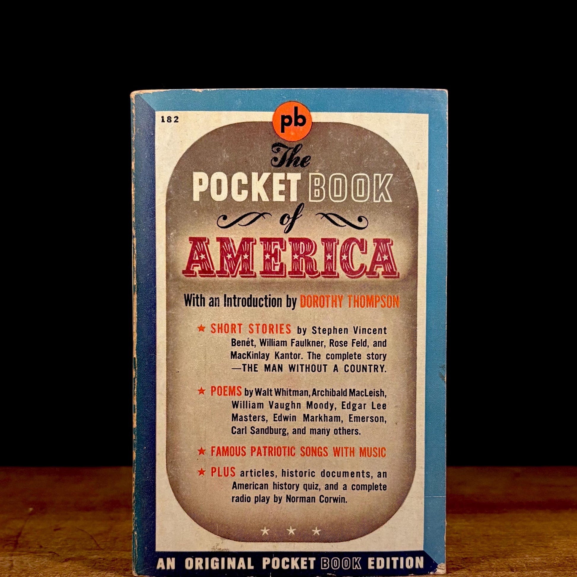 The Pocket Book of America / Dorothy Thompson (1942) Vintage Paperback Book