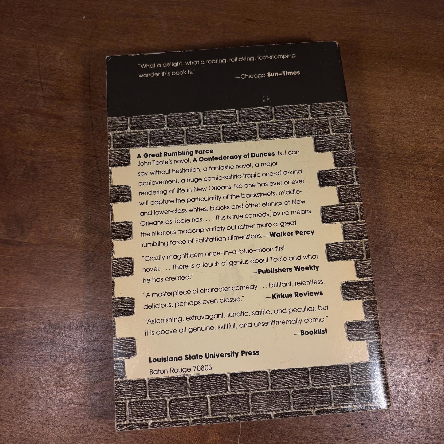 A Confederacy of Dunces / John Kennedy Toole (1980) Vintage Paperback Book