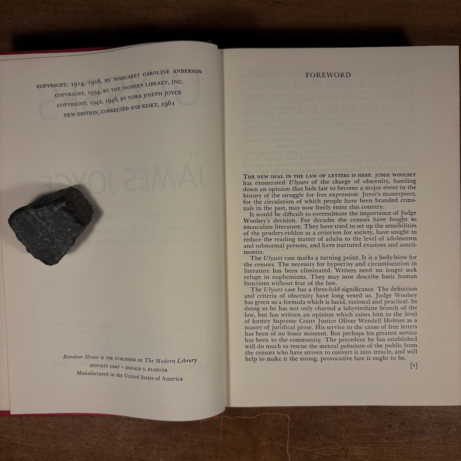 Modern Library - Ulysses by James Joyce (1961) Vintage Hardcover Book