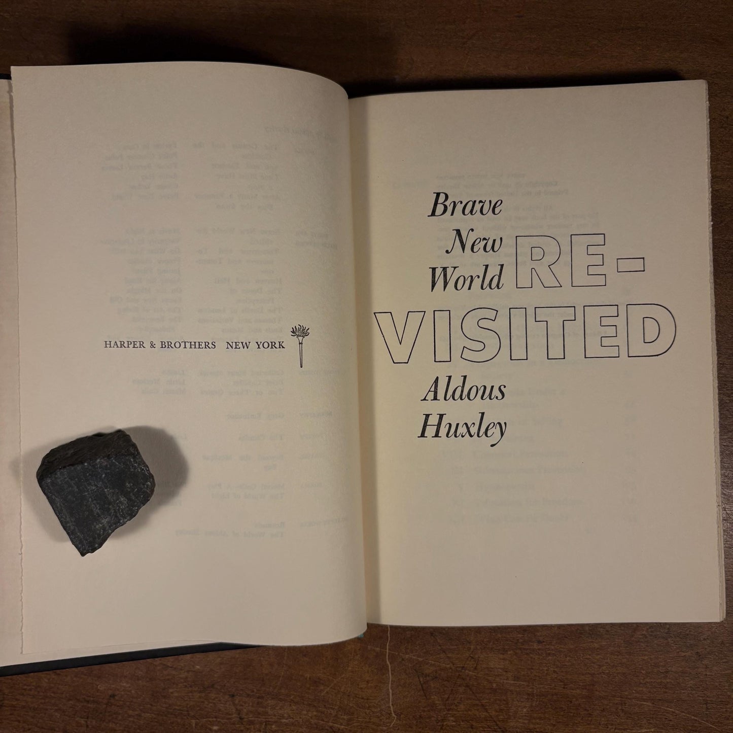 Early Printing - Brave New World Revisited / Aldous Huxley (1959) Vintage Hardcover Book