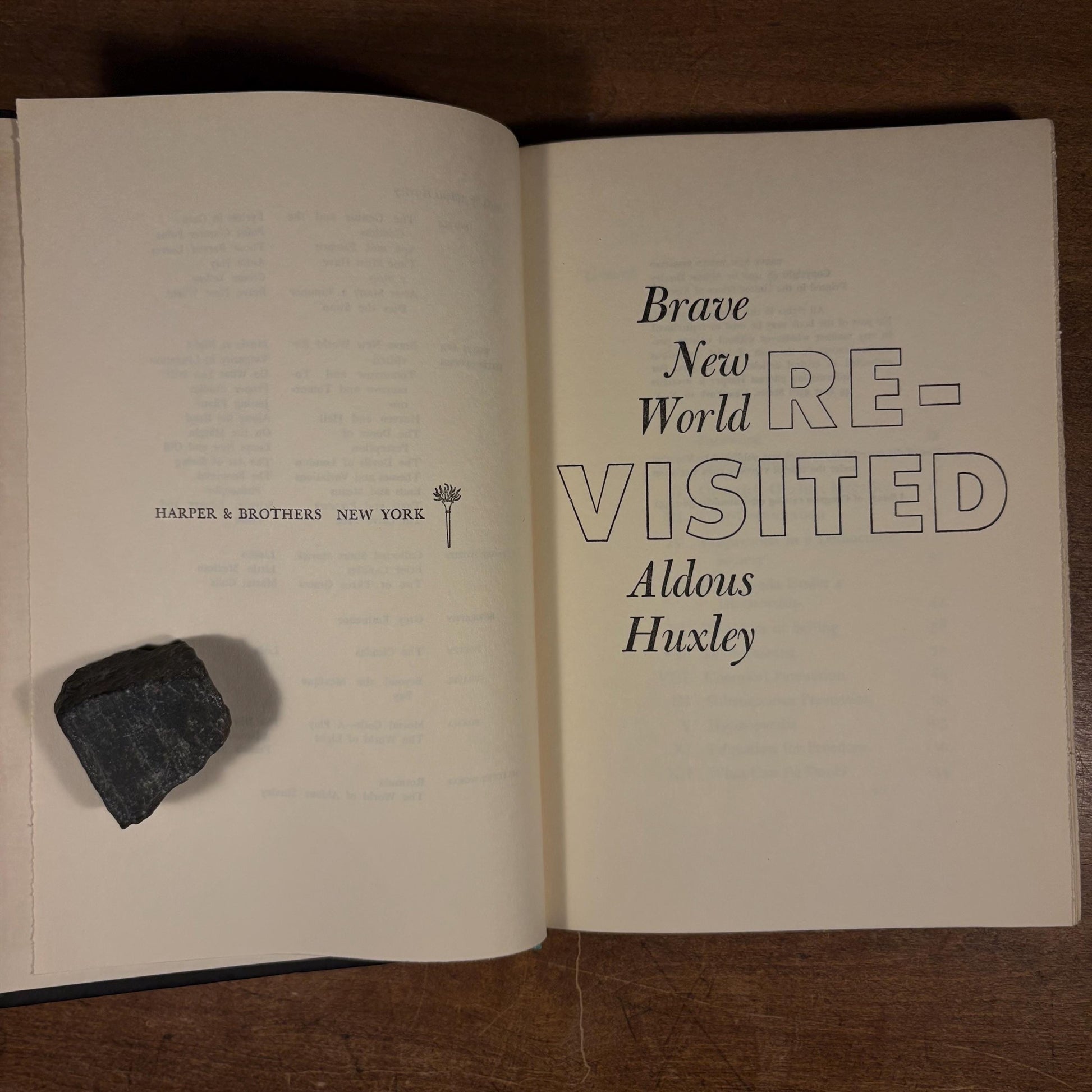 Early Printing - Brave New World Revisited / Aldous Huxley (1959) Vintage Hardcover Book