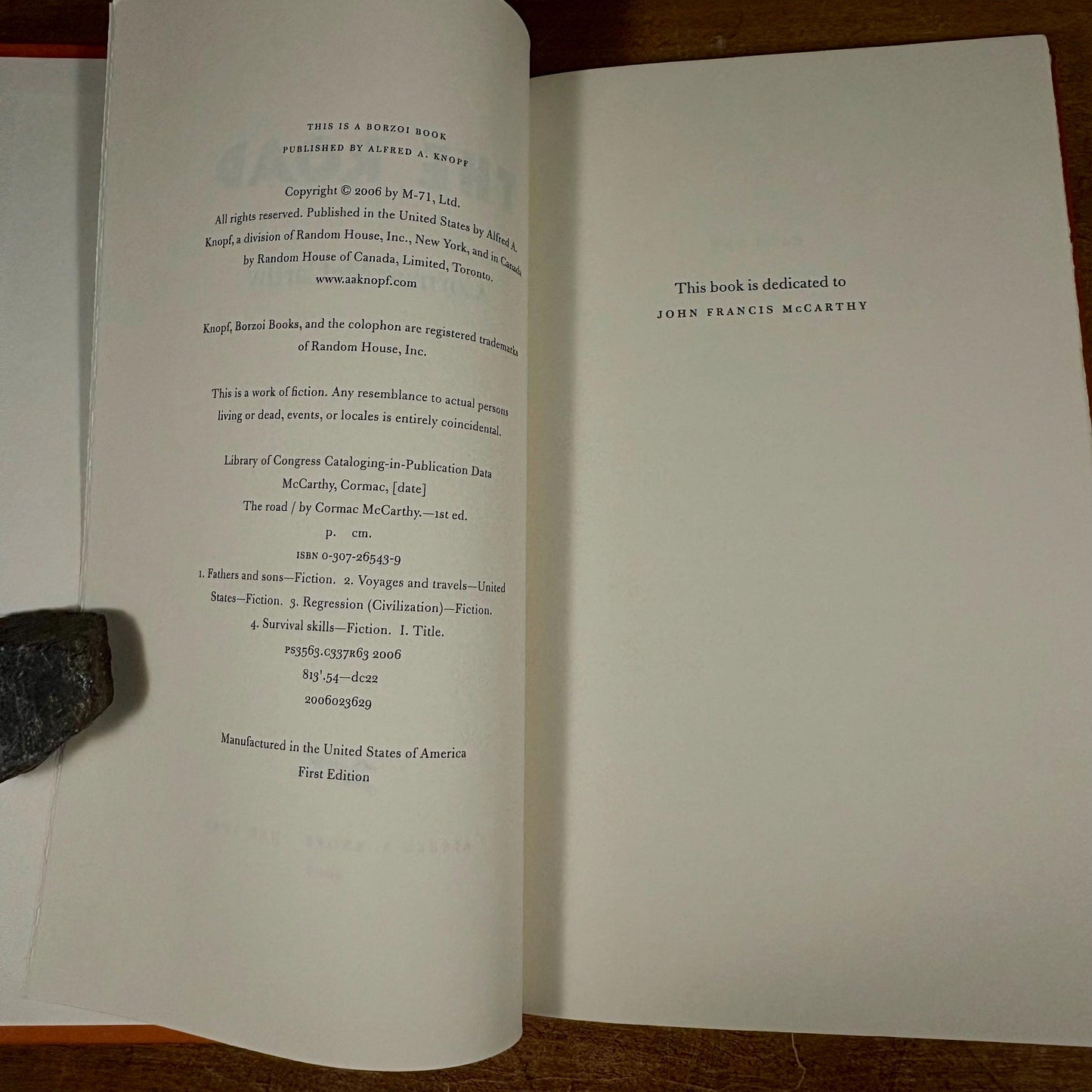 First Printing - The Road / Cormac McCarthy (2006) Vintage Hardcover Book