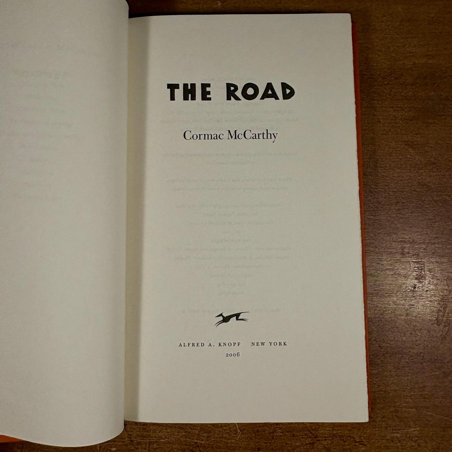 First Printing - The Road / Cormac McCarthy (2006) Vintage Hardcover Book