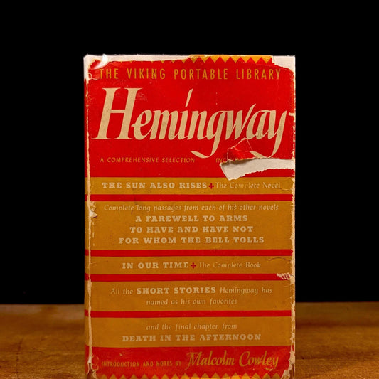 First Printing - The Viking Portable Library Hemingway / Malcolm Cowley (1944) Vintage Hardcover Book