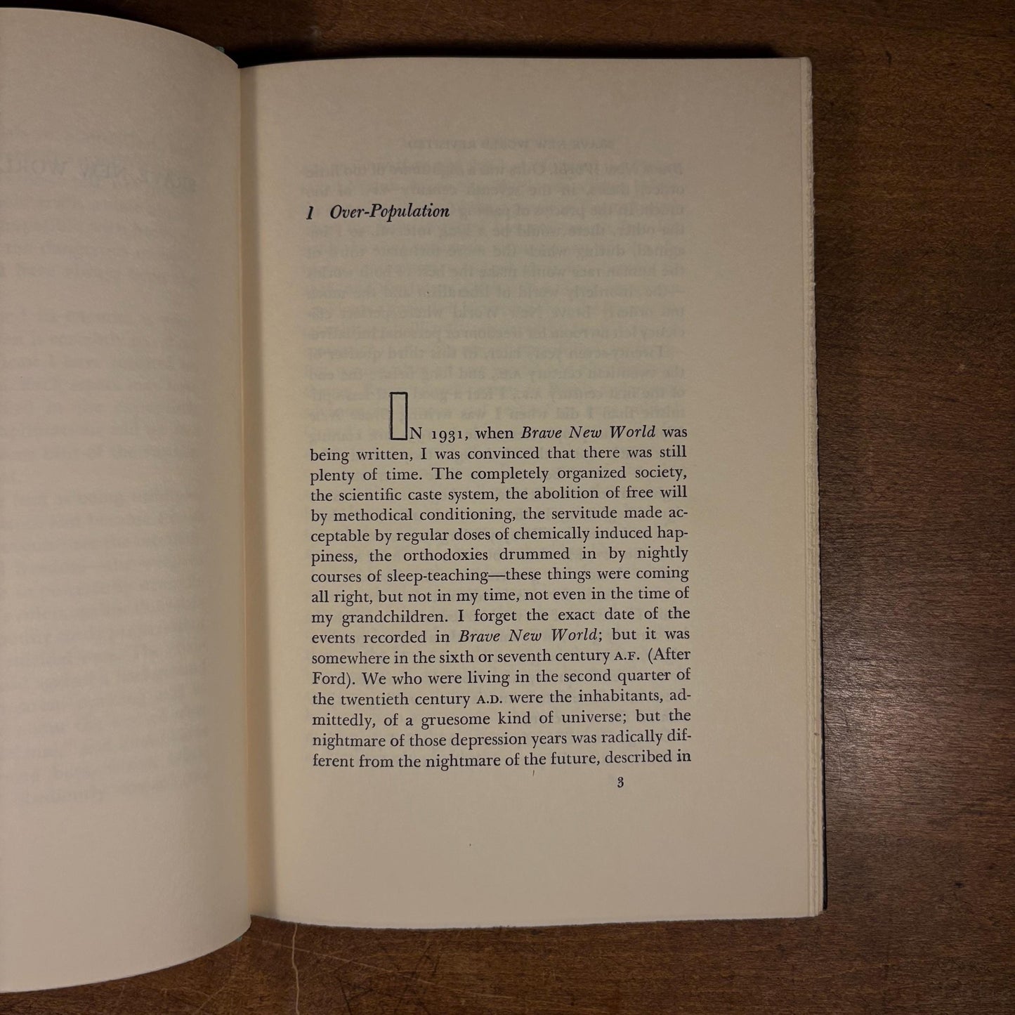 Early Printing - Brave New World Revisited / Aldous Huxley (1959) Vintage Hardcover Book