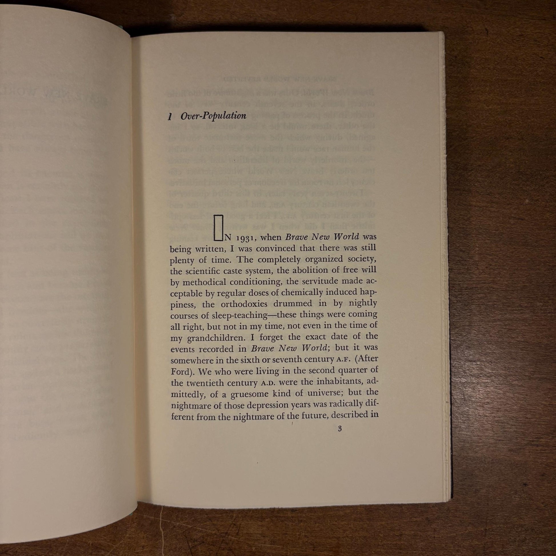 Early Printing - Brave New World Revisited / Aldous Huxley (1959) Vintage Hardcover Book