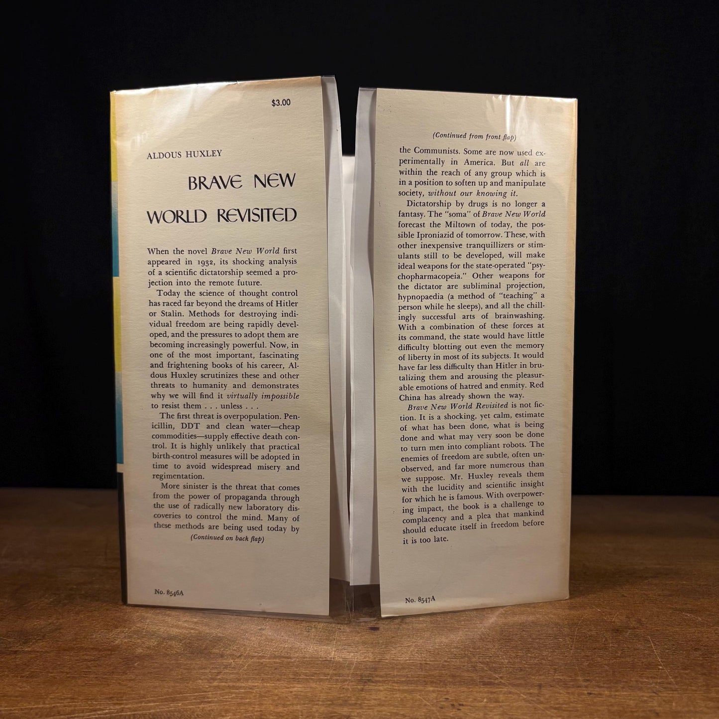 Early Printing - Brave New World Revisited / Aldous Huxley (1959) Vintage Hardcover Book