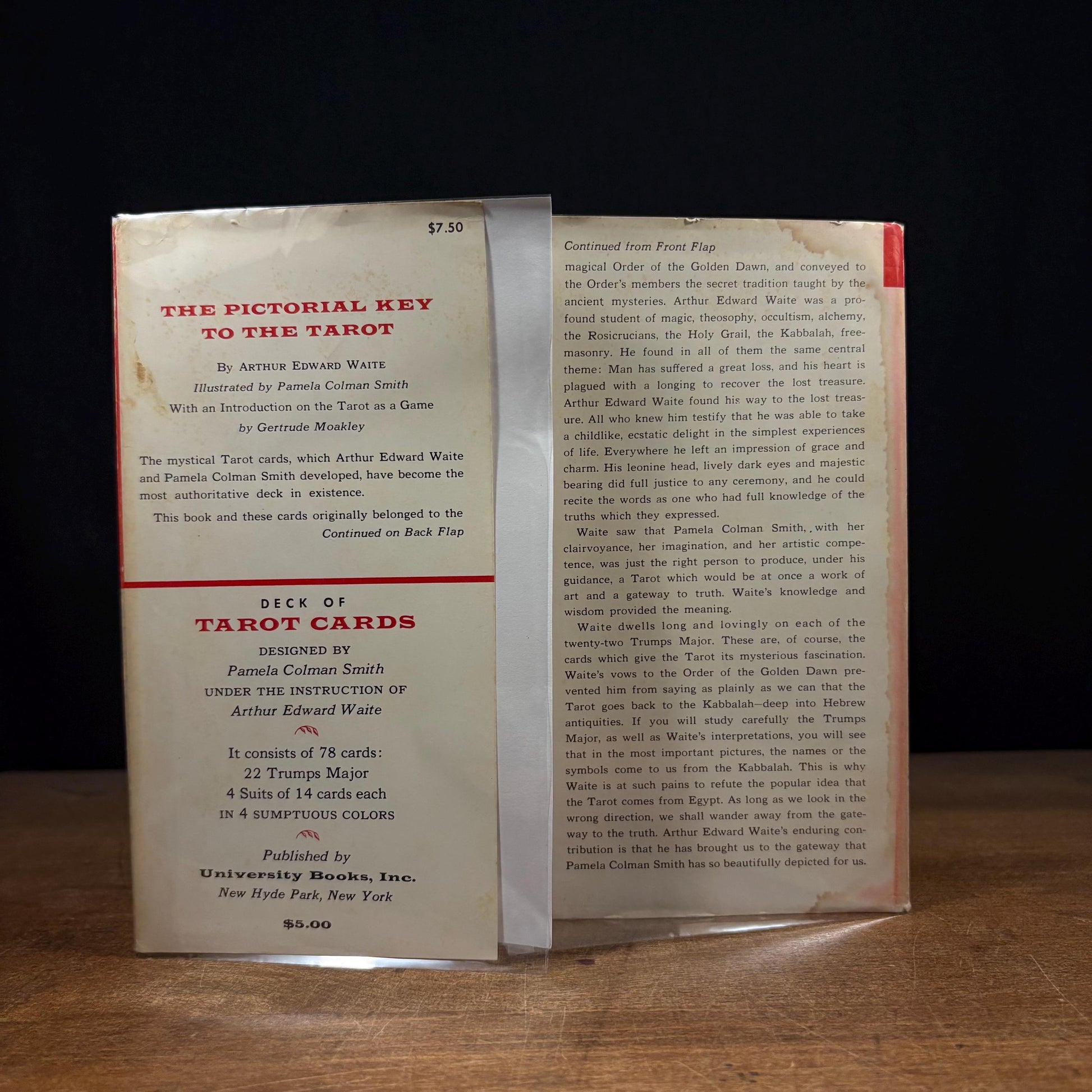 The Pictorial Key to the Tarot / Aurhor Edward Waite (1966) Vintage Hardcover Book