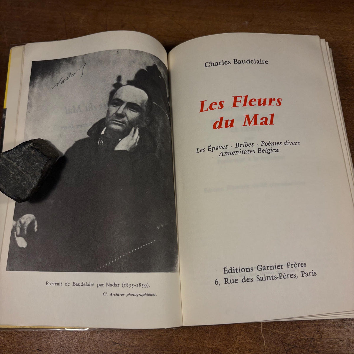 Les Fleurs du Mal / Charles Baudelaire (1961) Vintage French Paperback Book