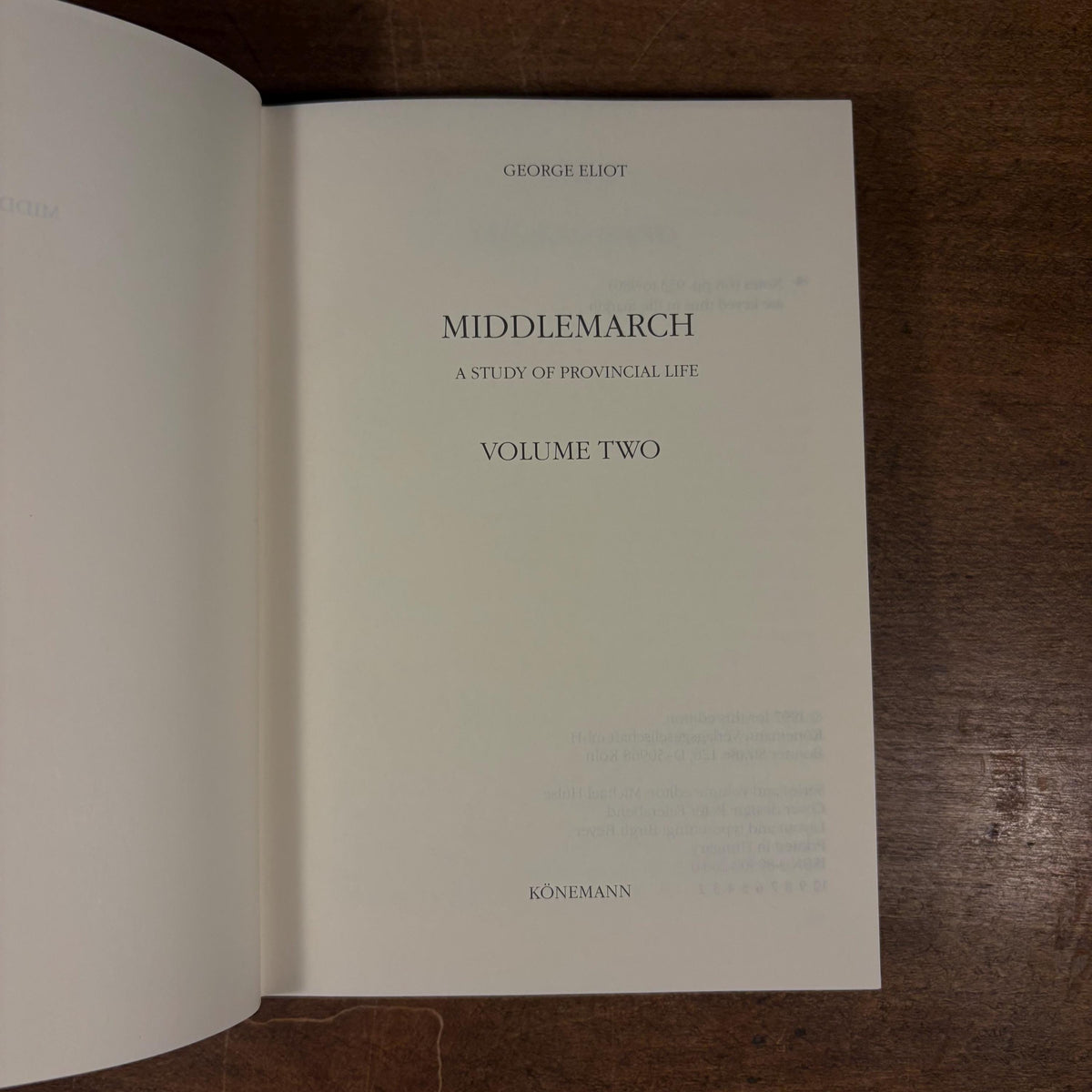 Middlemarch / George Eliot (1997) Vintage Hardcover Books