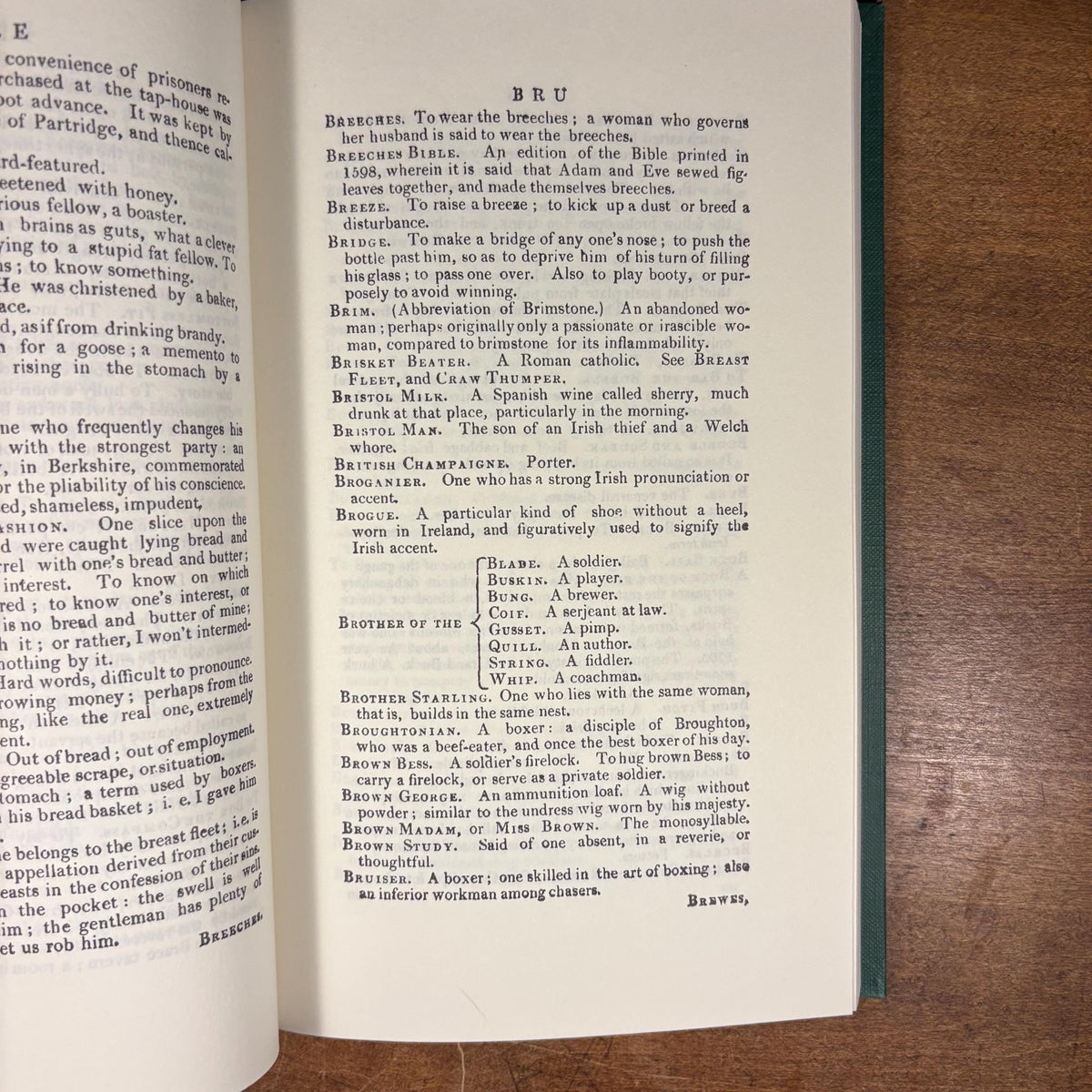 1811 Dictionary of the Vulgar Tongue (1984) Vintage Hardcover Book