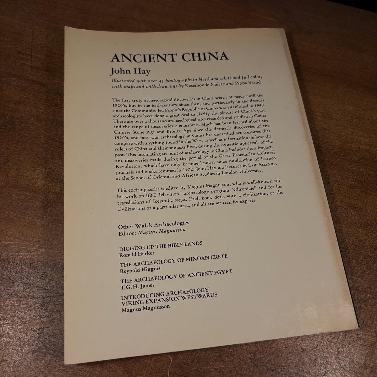 Ancient China / John Hay (1973) Vintage Softcover Book