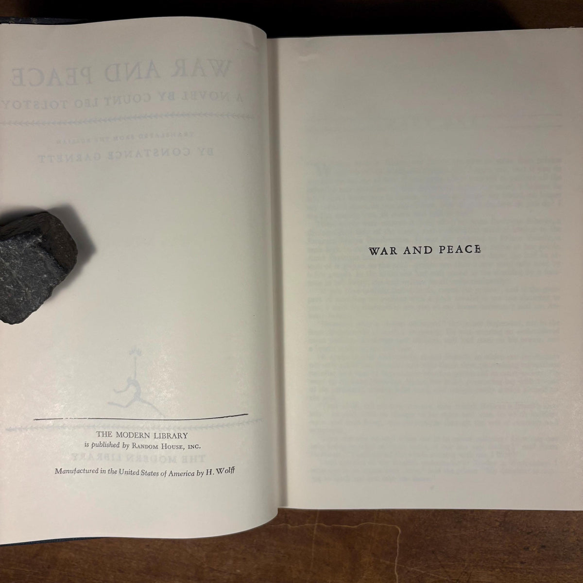 Modern Library - War and Peace by Leo Tolstoy (1967) Vintage Hardcover Book