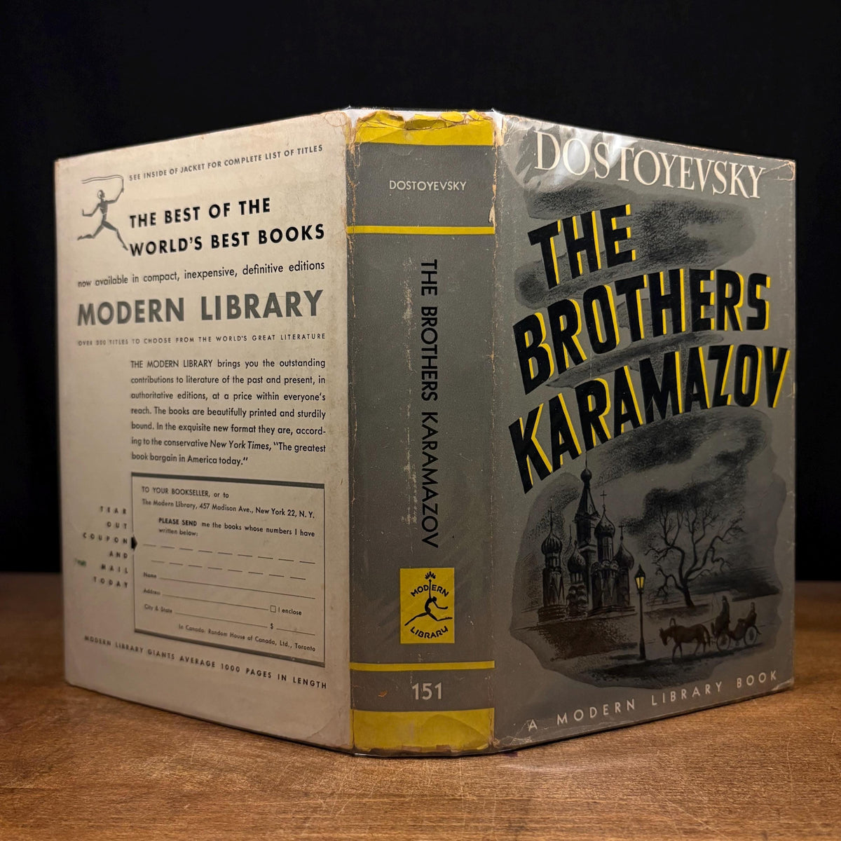 Modern Library - The Brothers Karamazov / Fyodor Dostoyevsky (1950) Vintage Hardcover Book