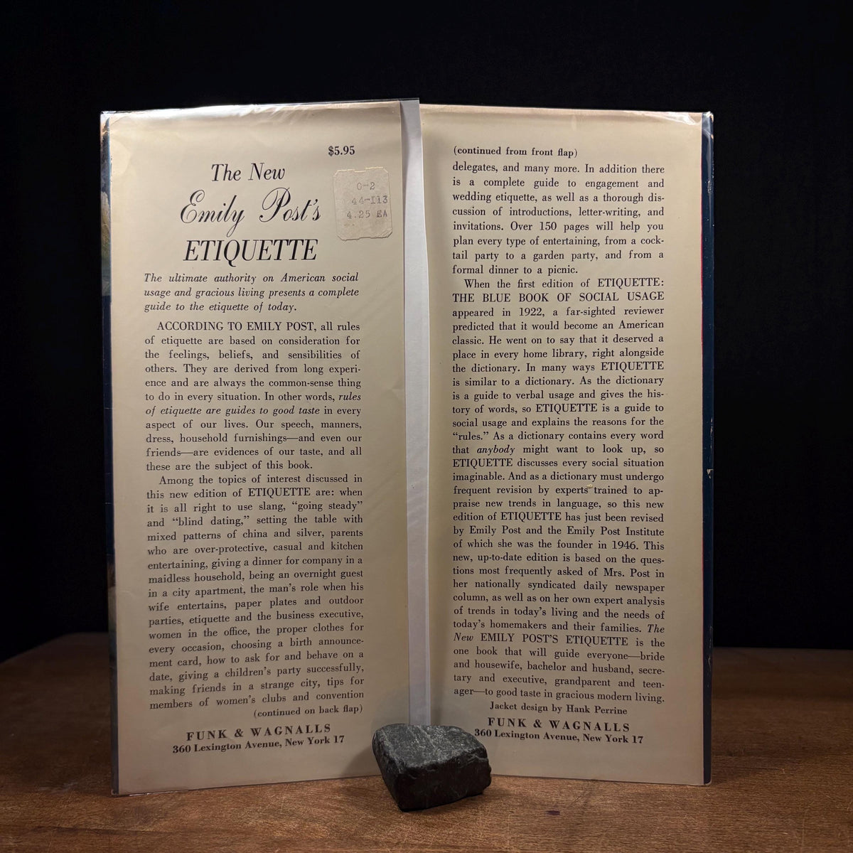 Etiquette: The Blue Book of Social Usage / Emily Post (1960) Vintage Hardcover Book
