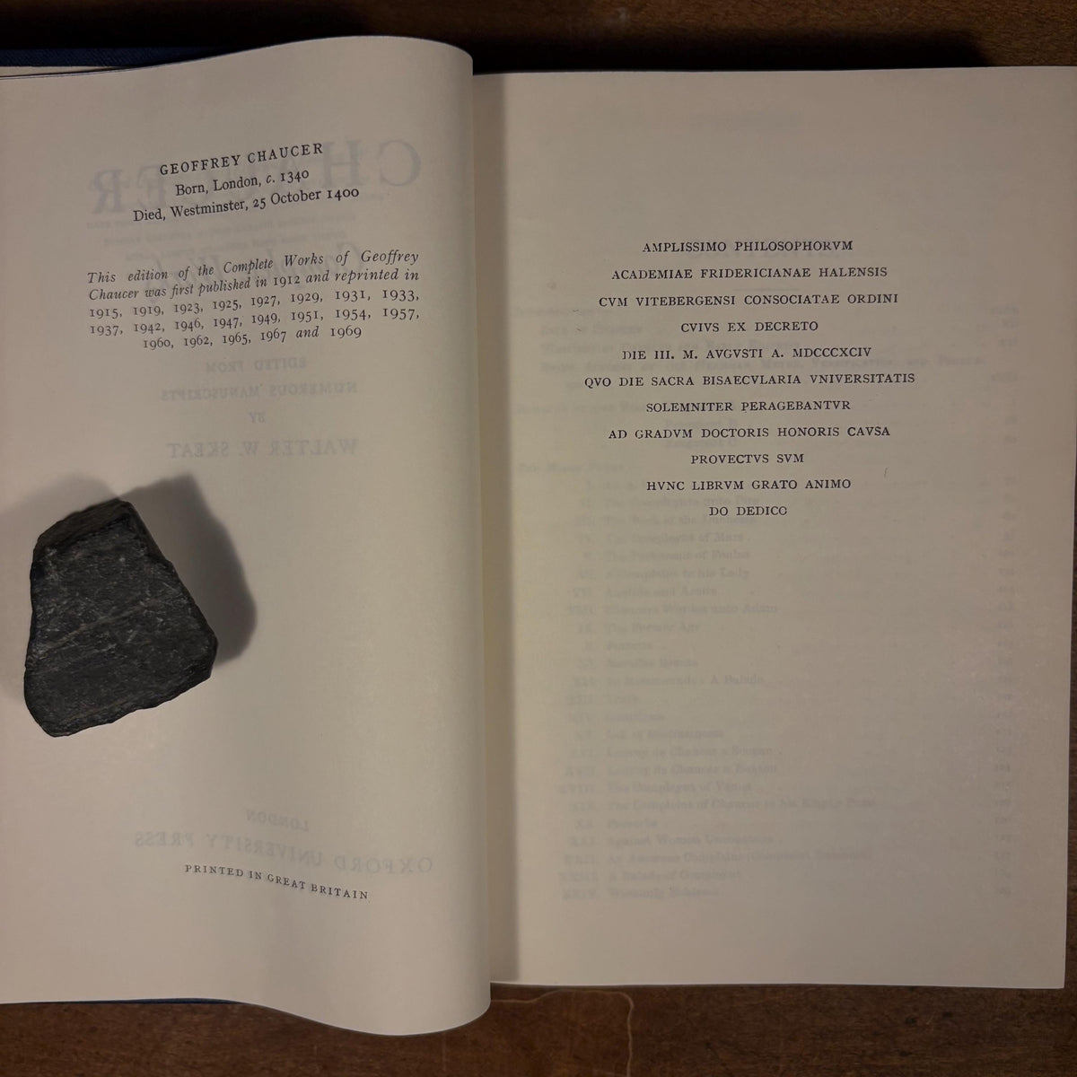 The Complete Works of Geoffrey Chaucer / Walter W. Skeat (1969) Vintage Hardcover Book