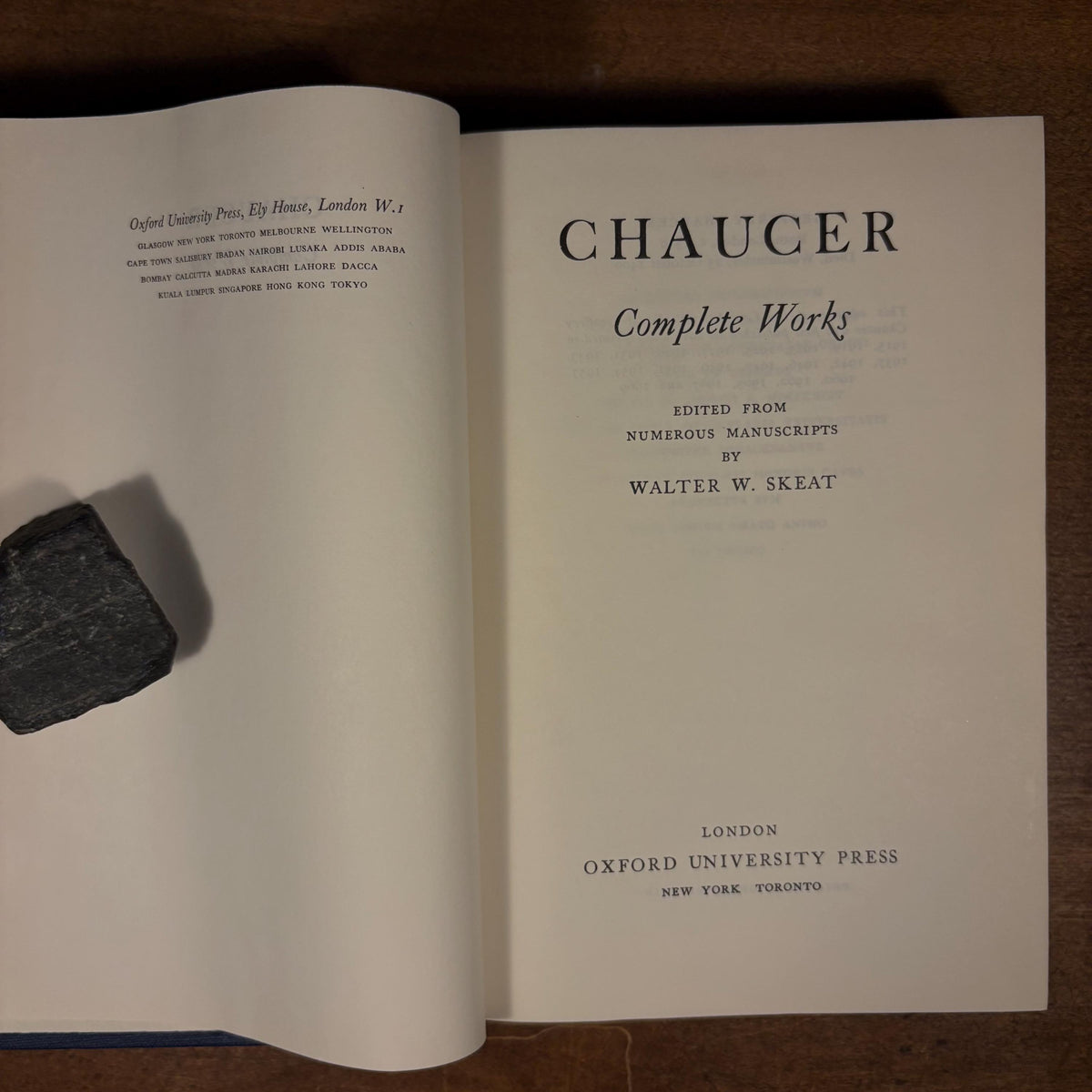 The Complete Works of Geoffrey Chaucer / Walter W. Skeat (1969) Vintage Hardcover Book