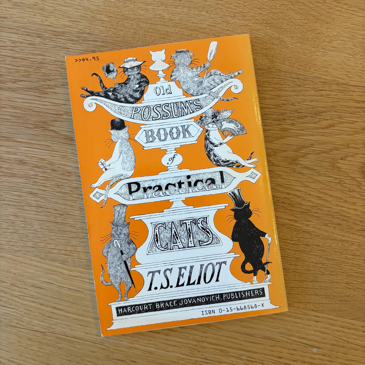 Old Possum’s Book of Practical Cats by T. S. Elliot with Drawings by Edward Gorey (1982) Vintage Paperback Book