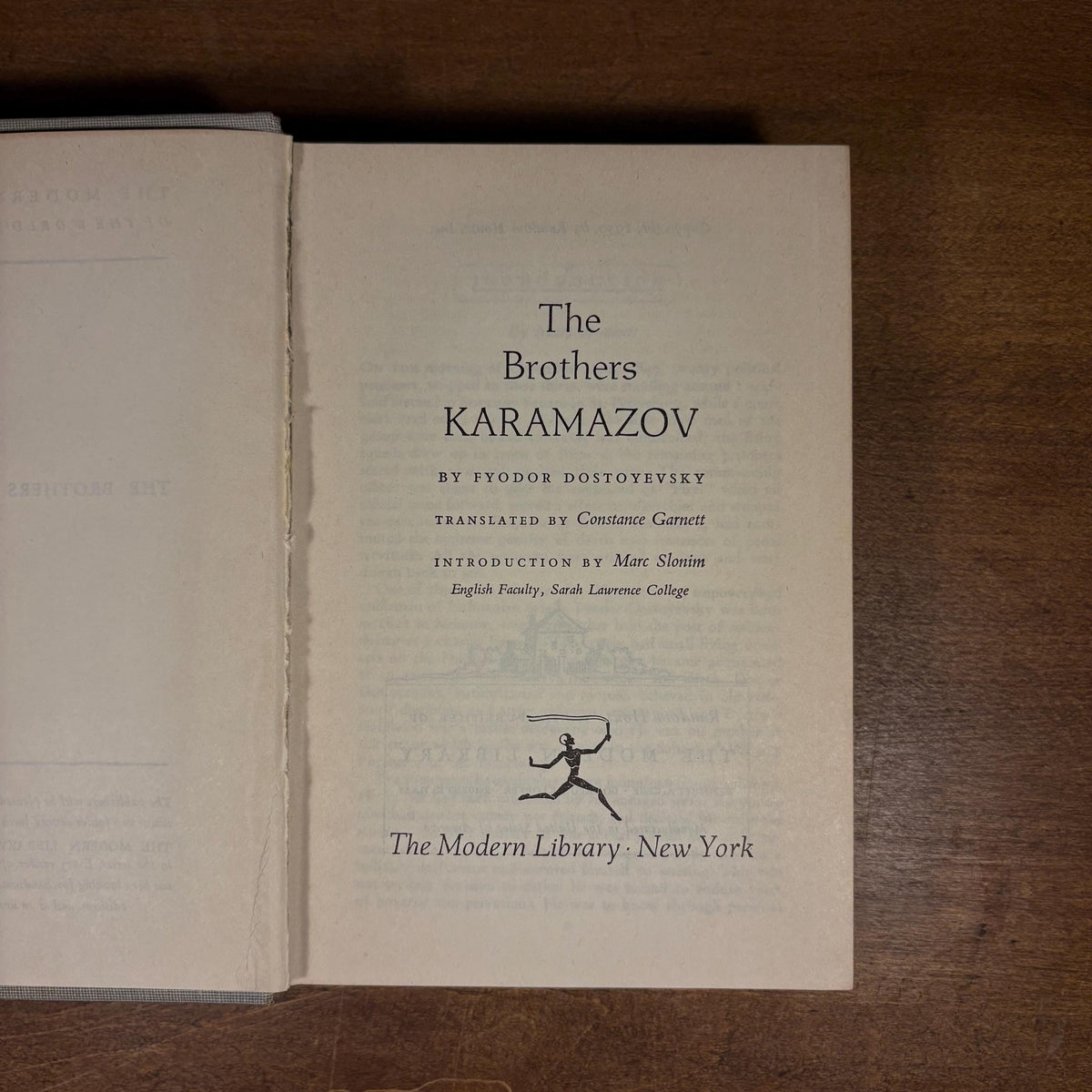 Modern Library - The Brothers Karamazov / Fyodor Dostoyevsky (1950) Vintage Hardcover Book