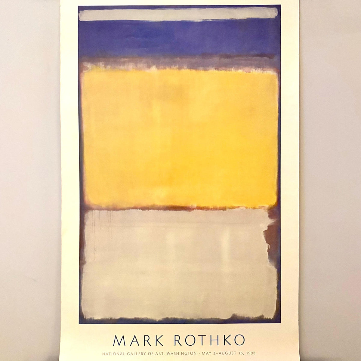 Mark Rothko, No. 10 (1950), original 1998 National Gallery of Art exhibition poster, offset lithograph on heavyweight paper, 29 × 47 inches