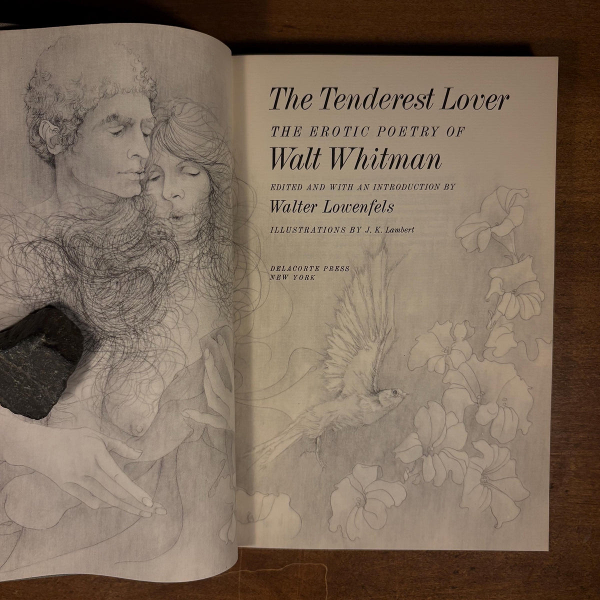 The Tenderest Lover: The Erotic Poetry of Walt Whitman / Walter Lowenfels (1970) Vintage Hardcover Book
