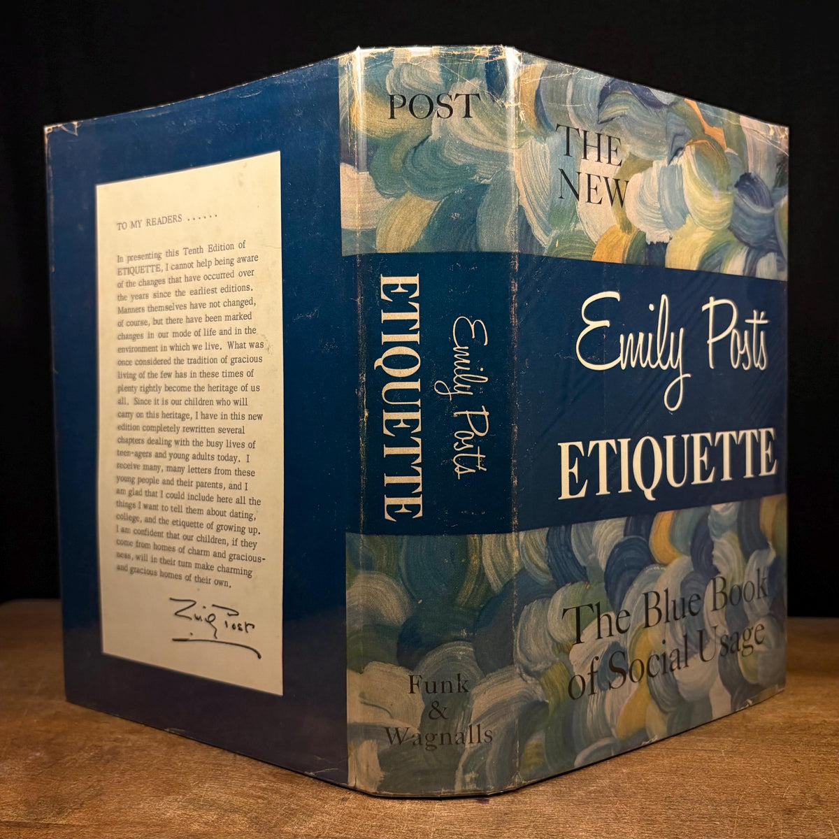 Etiquette: The Blue Book of Social Usage / Emily Post (1960) Vintage Hardcover Book