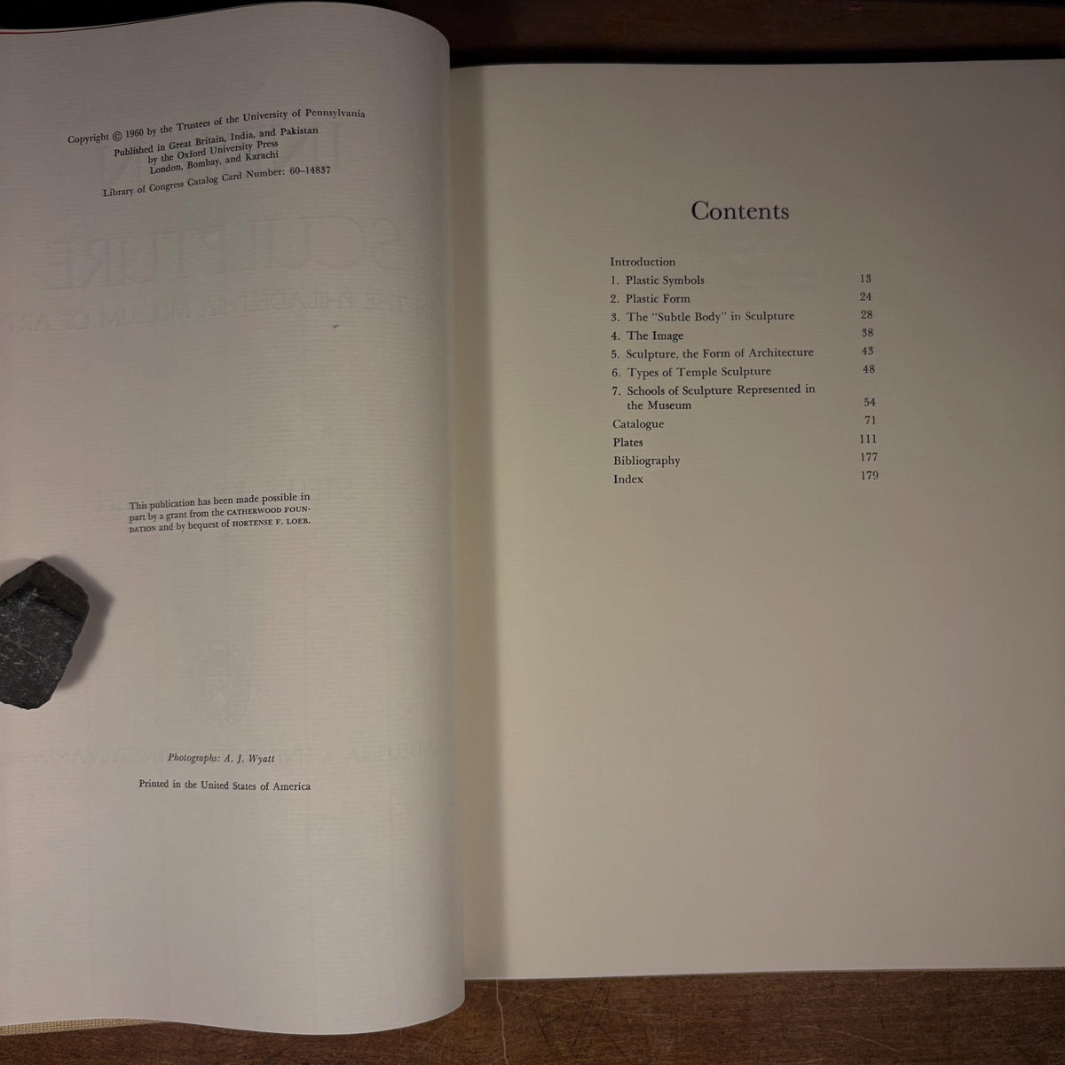 Indian Sculpture in the Philadelphia Museum of Art / Stella Kramrisch (1960) Vintage Hardcover Book