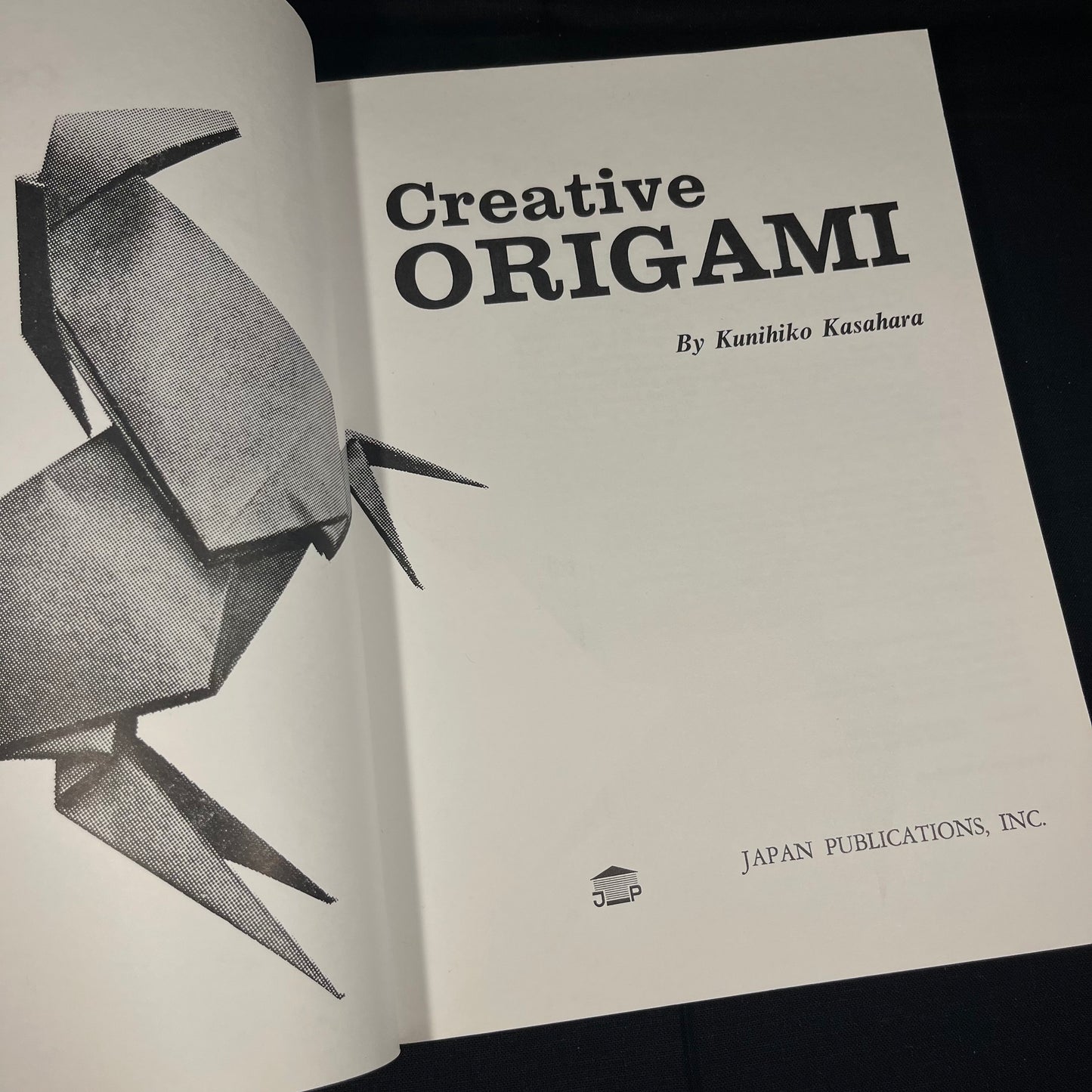 Creative Origami by Kunihiko Kasahara (1996) Vintage Softcover Book with Vintage Kotobuki Origami Paper