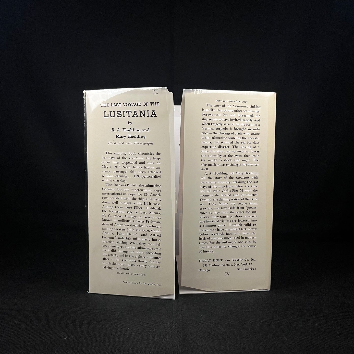 The Last Voyage of the Lusitania by A. A. Hoehling and Mary Hoehling (1956) Vintage Hardcover Book