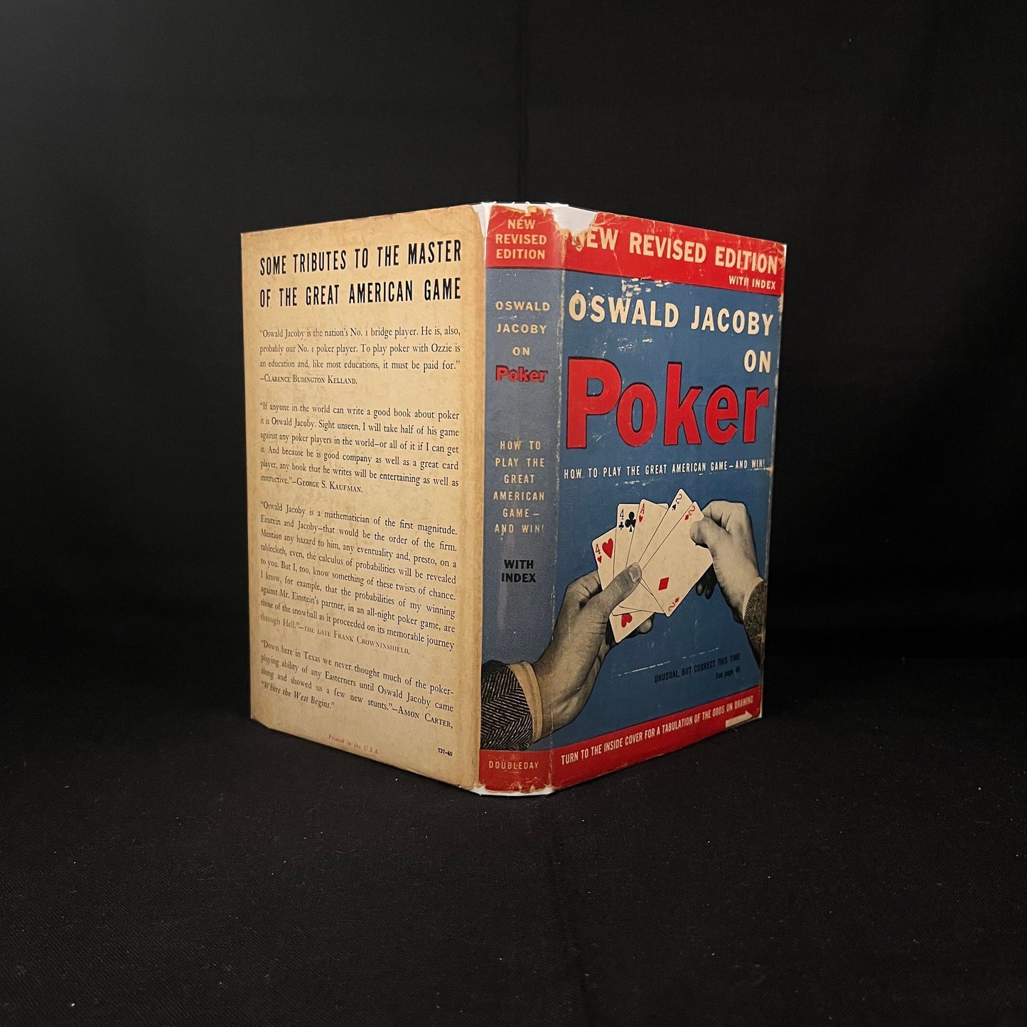 Oswald Jacoby on Poker (1954) Vintage Hardcover Book