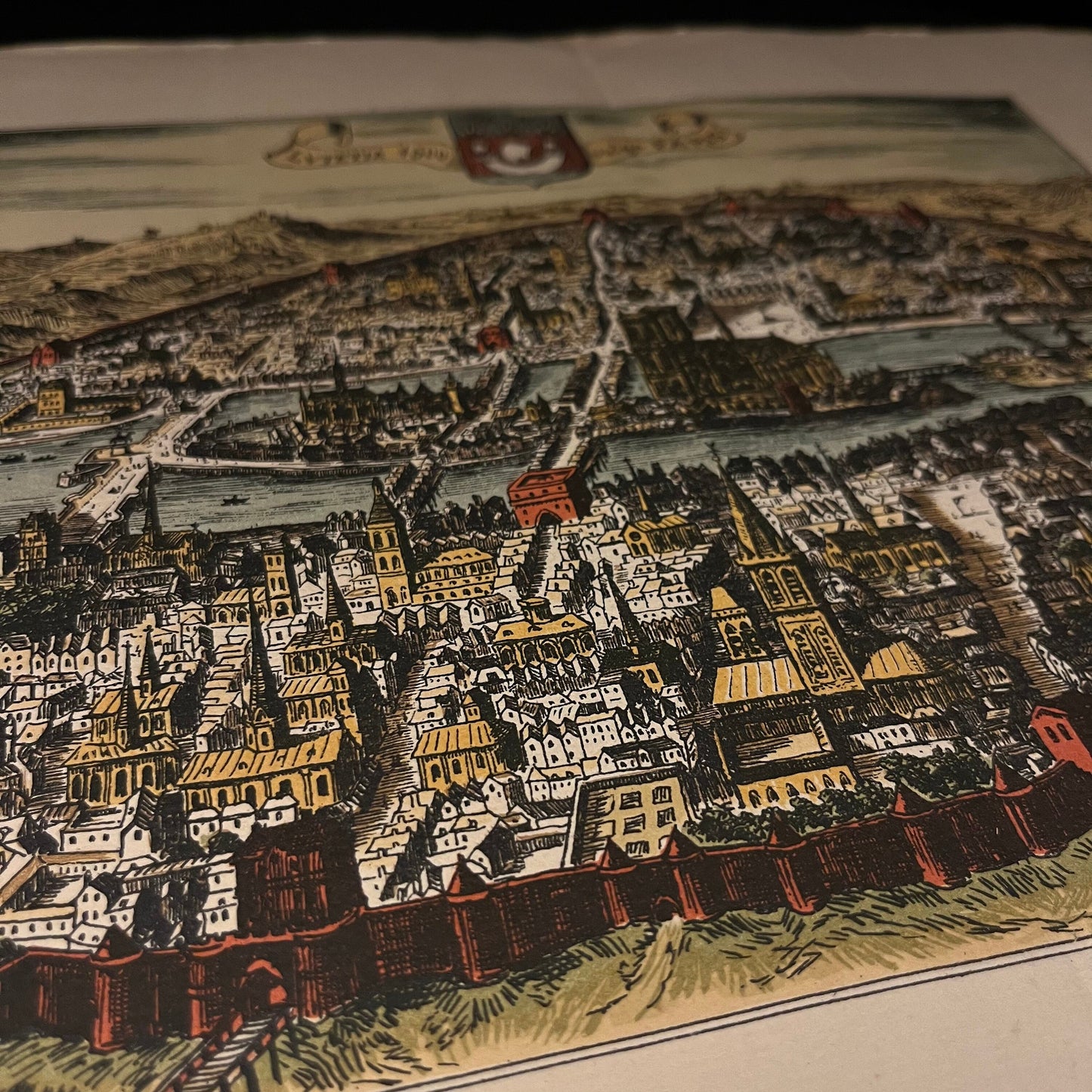 Lutetia 1600 Vulgo Paris - Vintage Paris Map Print by Daniel Derveaux (1940s)