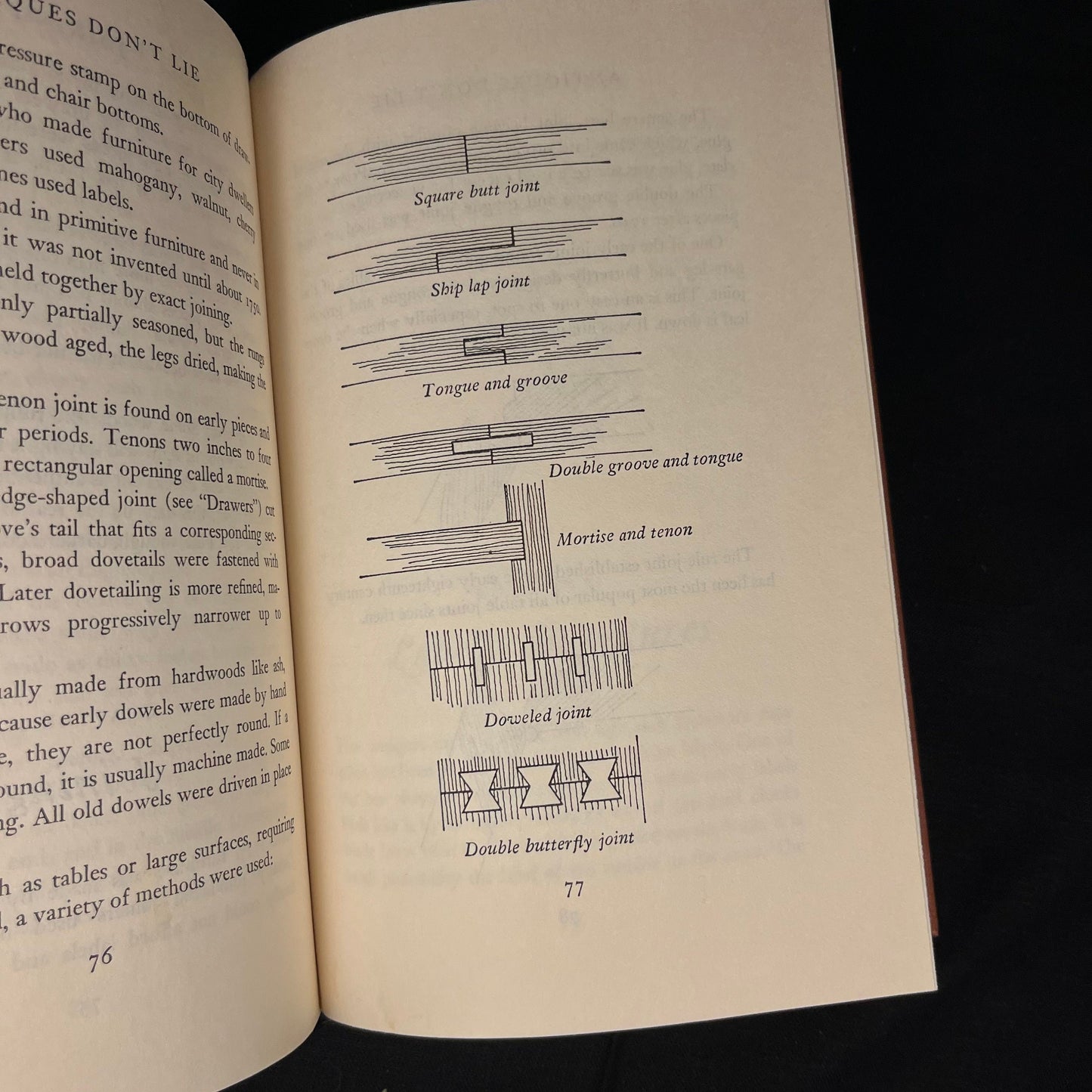 First Edition - Antiques Don’t Lie: How to Make Antique Furniture Tell Everything, Including its Age by N. Way and C. Stapleton (1975) Book