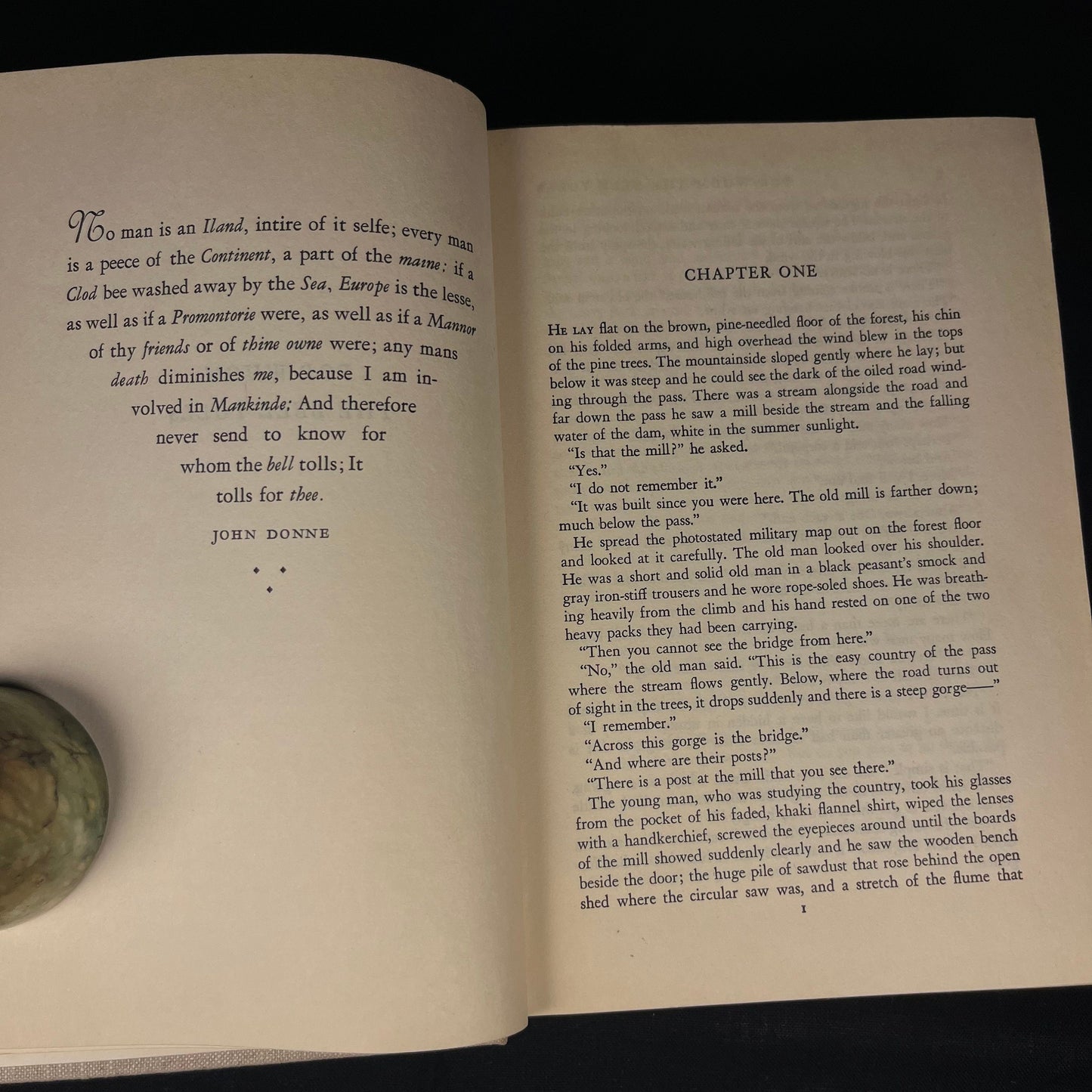 Early Printing - For Whom the Bell Tolls by Ernest Hemingway (1940) Vintage Hardcover Book