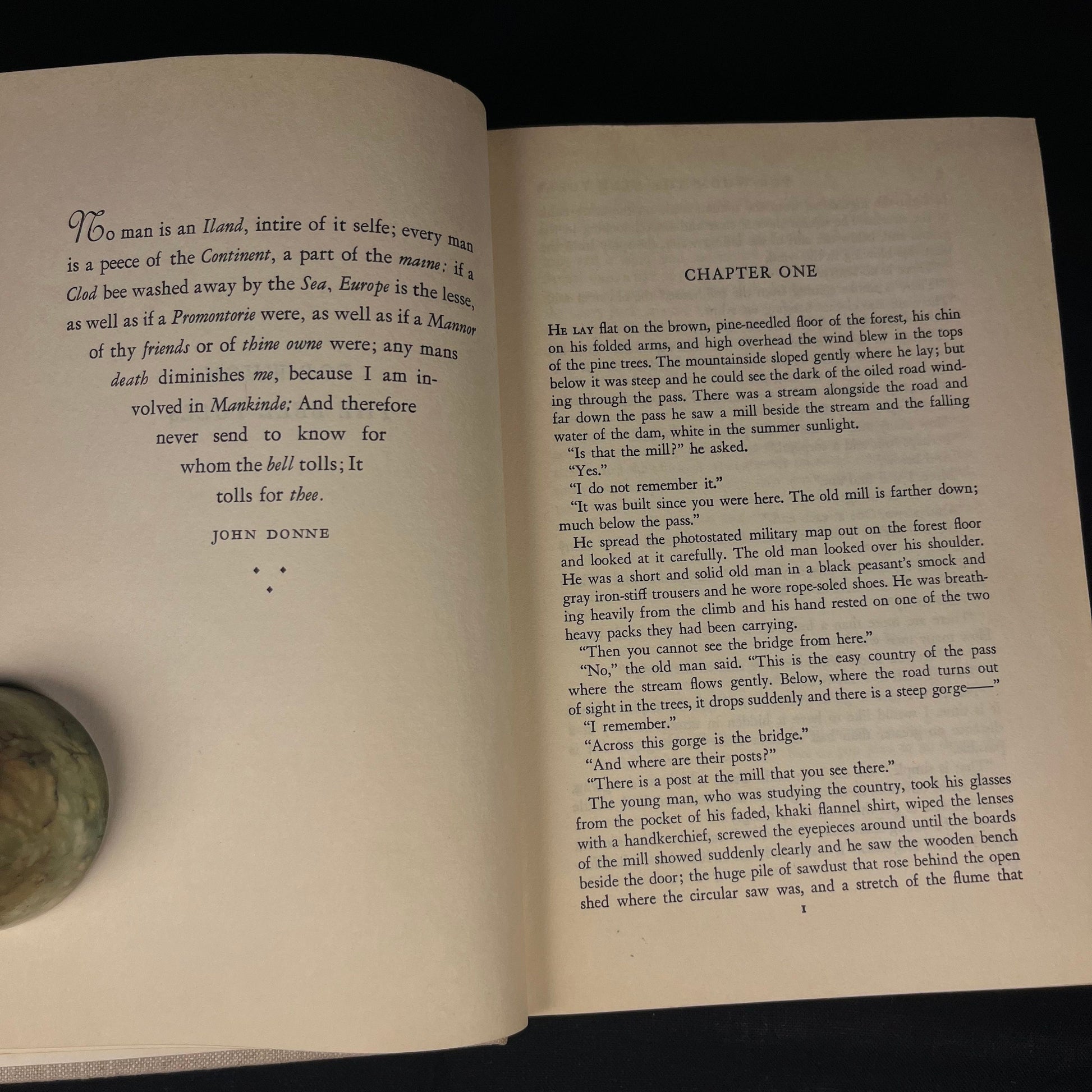 Early Printing - For Whom the Bell Tolls by Ernest Hemingway (1940) Vintage Hardcover Book