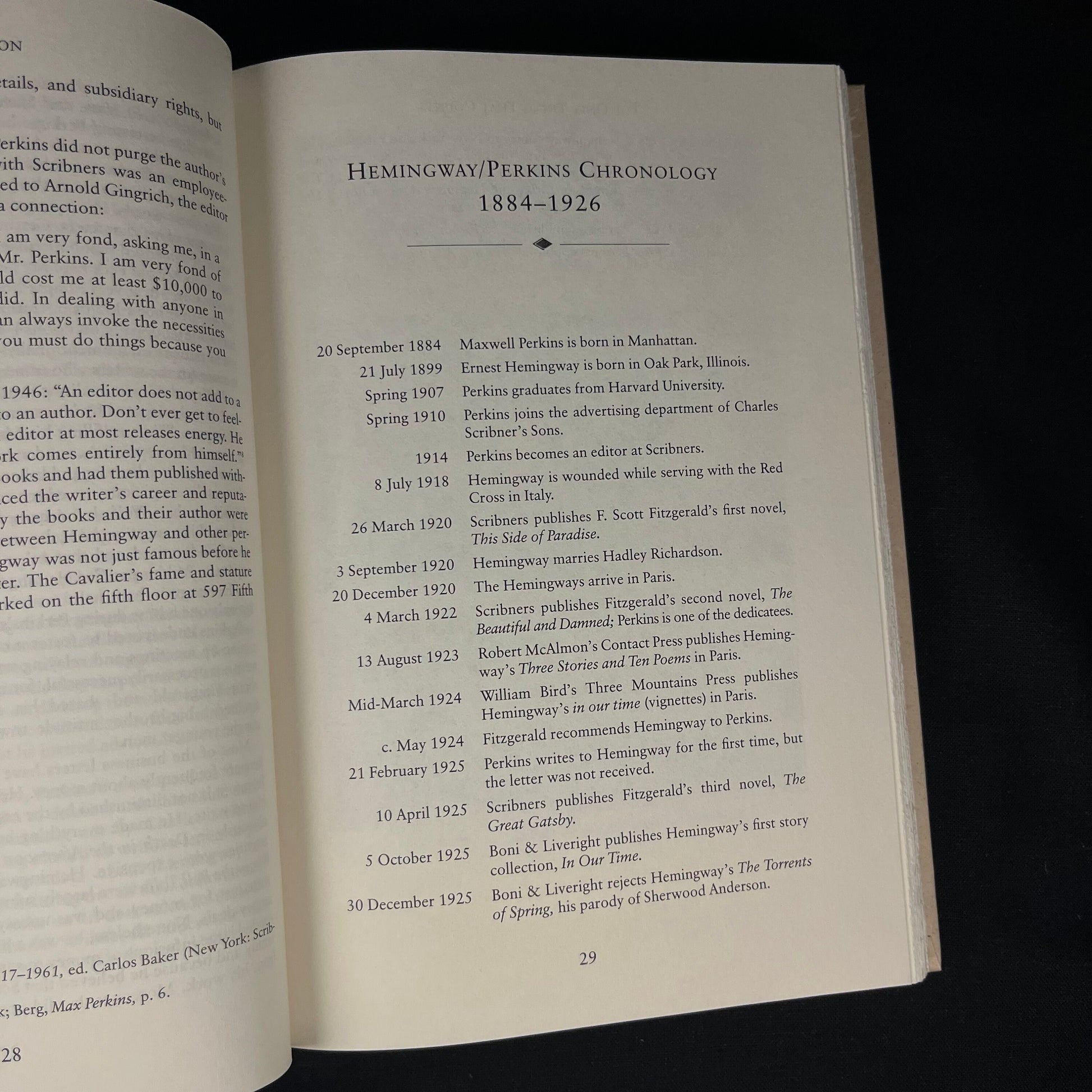 First Printing - The Only Thing That Counts: The Ernest Hemingway Maxwell Perkins Correspondence Edited by M. Bruccoli (1996) Vintage Book