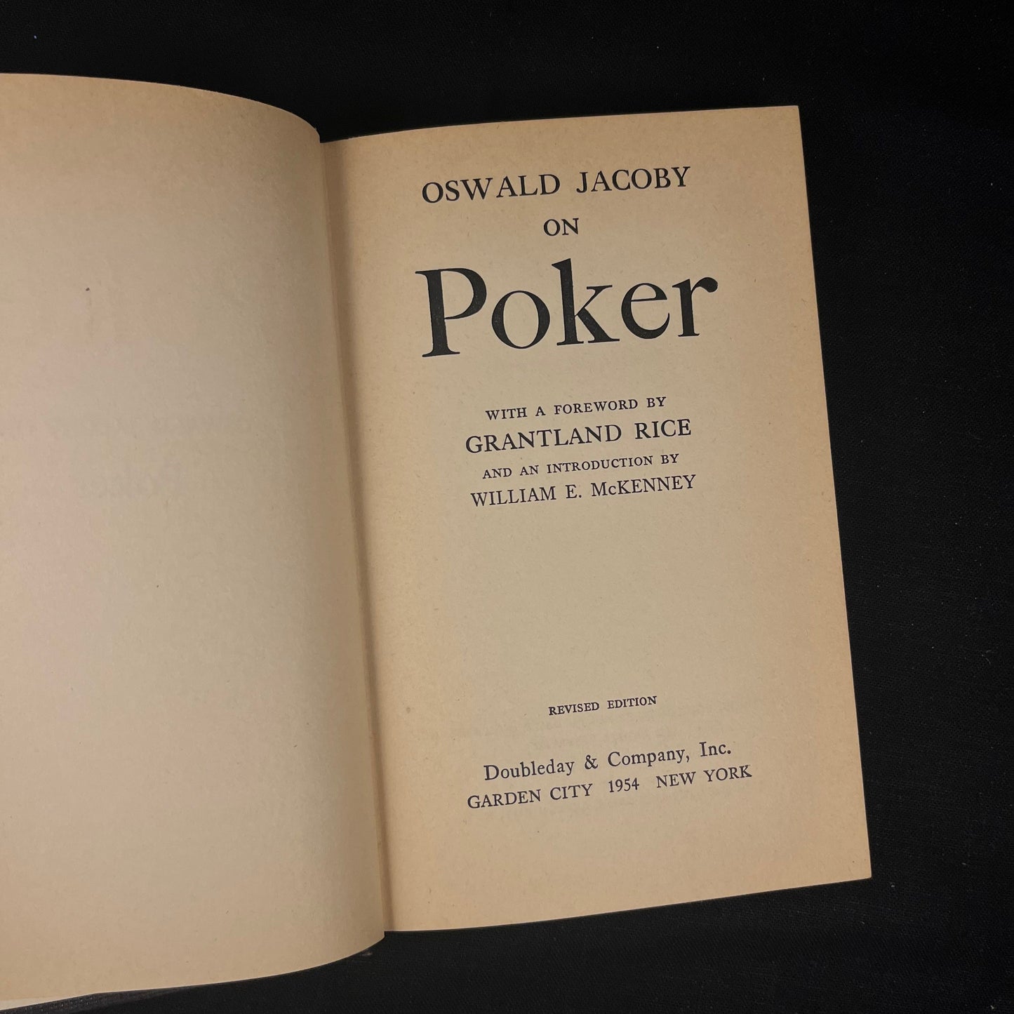 Oswald Jacoby on Poker (1954) Vintage Hardcover Book