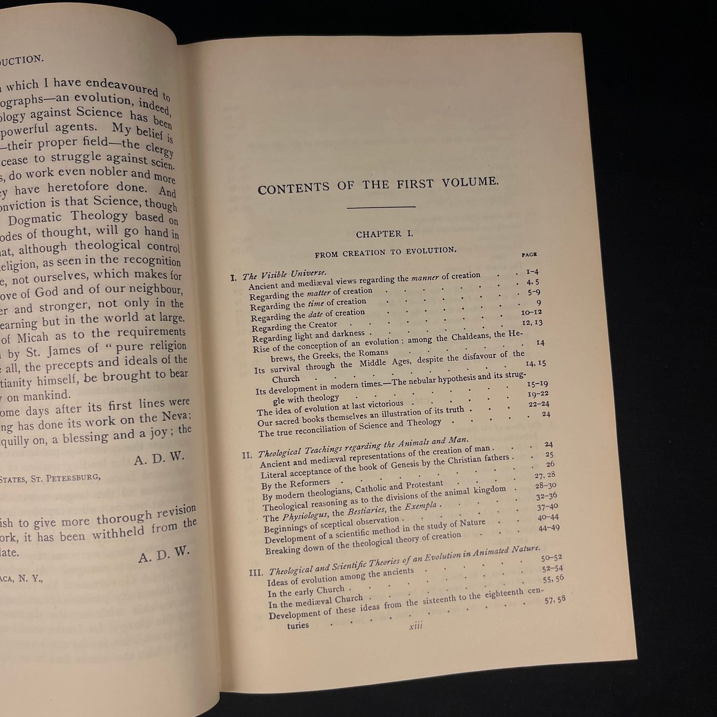 A History of the Warfare of Science with Theology in Christendom by Andrew D. White (1955) Vintage Hardcover Book