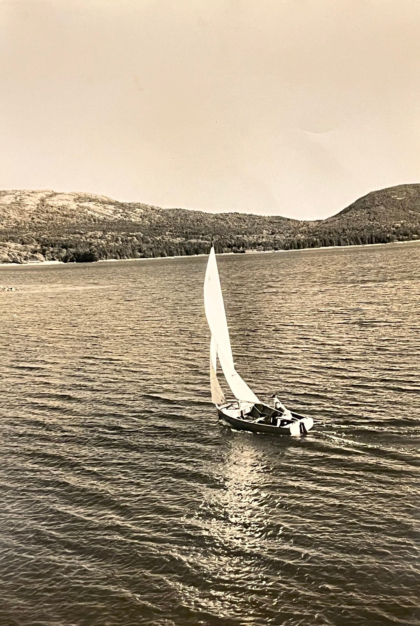 Original Found Photograph (9” x 14”) - Vintage Black and White Nautical and Sailing Photography