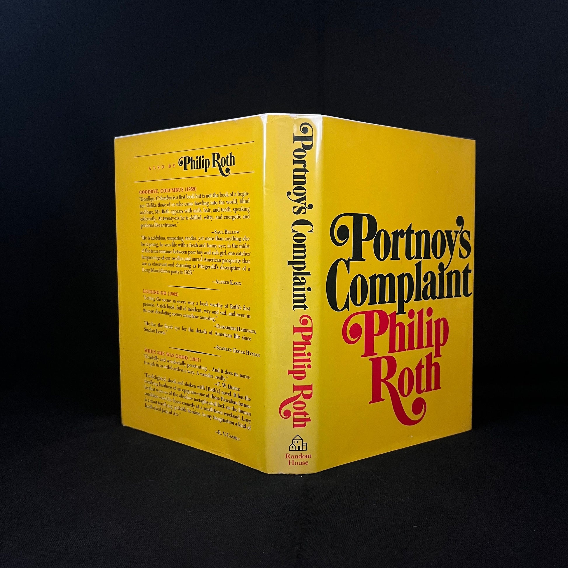 First Printing - Portnoy’s Complaint by Philip Roth (1969) Vintage Hardcover Book