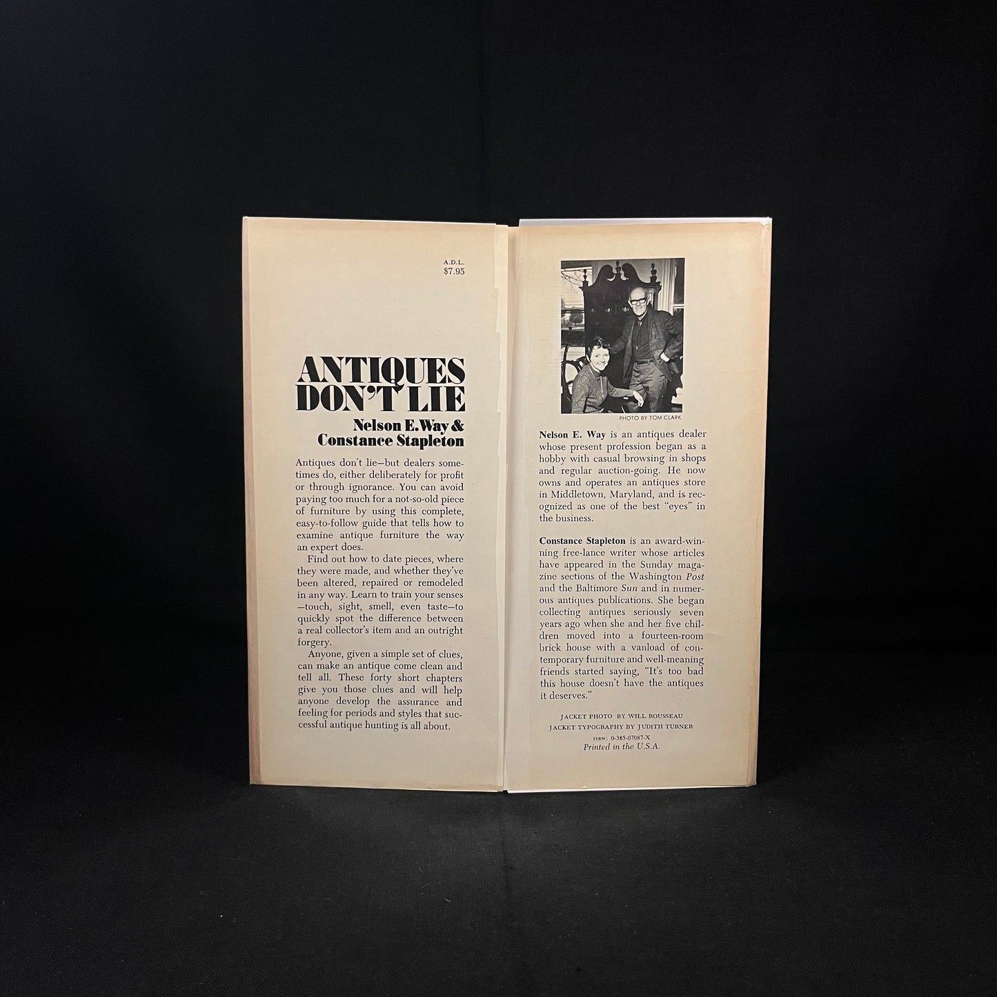 First Edition - Antiques Don’t Lie: How to Make Antique Furniture Tell Everything, Including its Age by N. Way and C. Stapleton (1975) Book