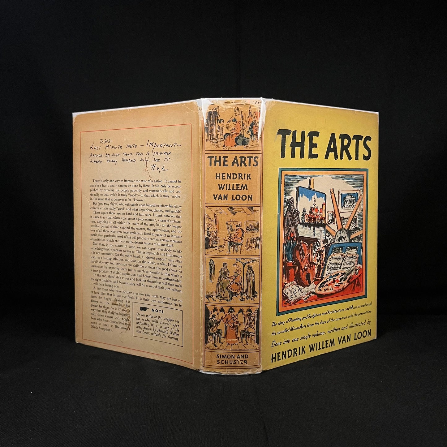 The Arts by Hendrik Willem van Loon (1939) Vintage Hardcover Art Book