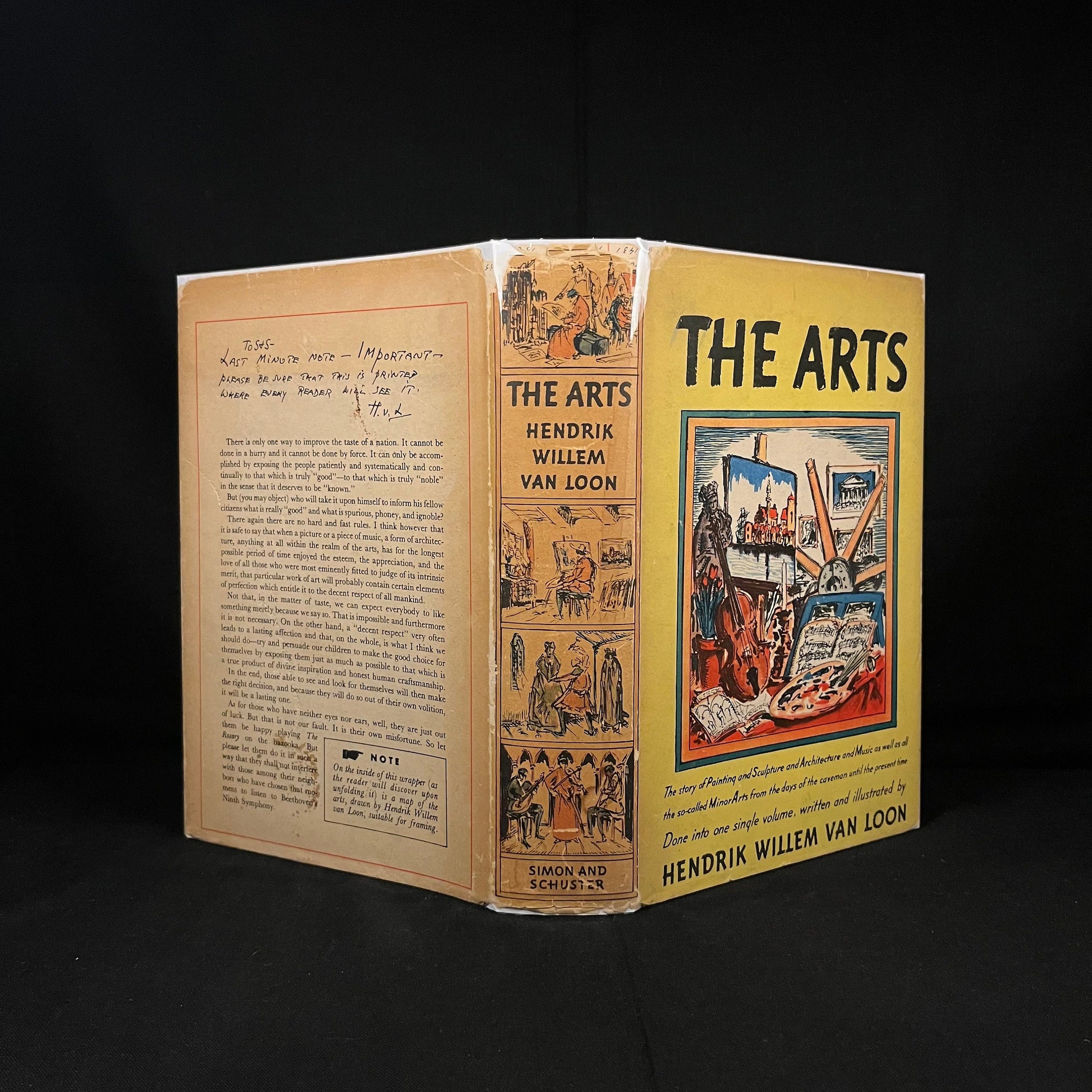 The Arts by Hendrik Willem van Loon (1939) Vintage Hardcover Art Book