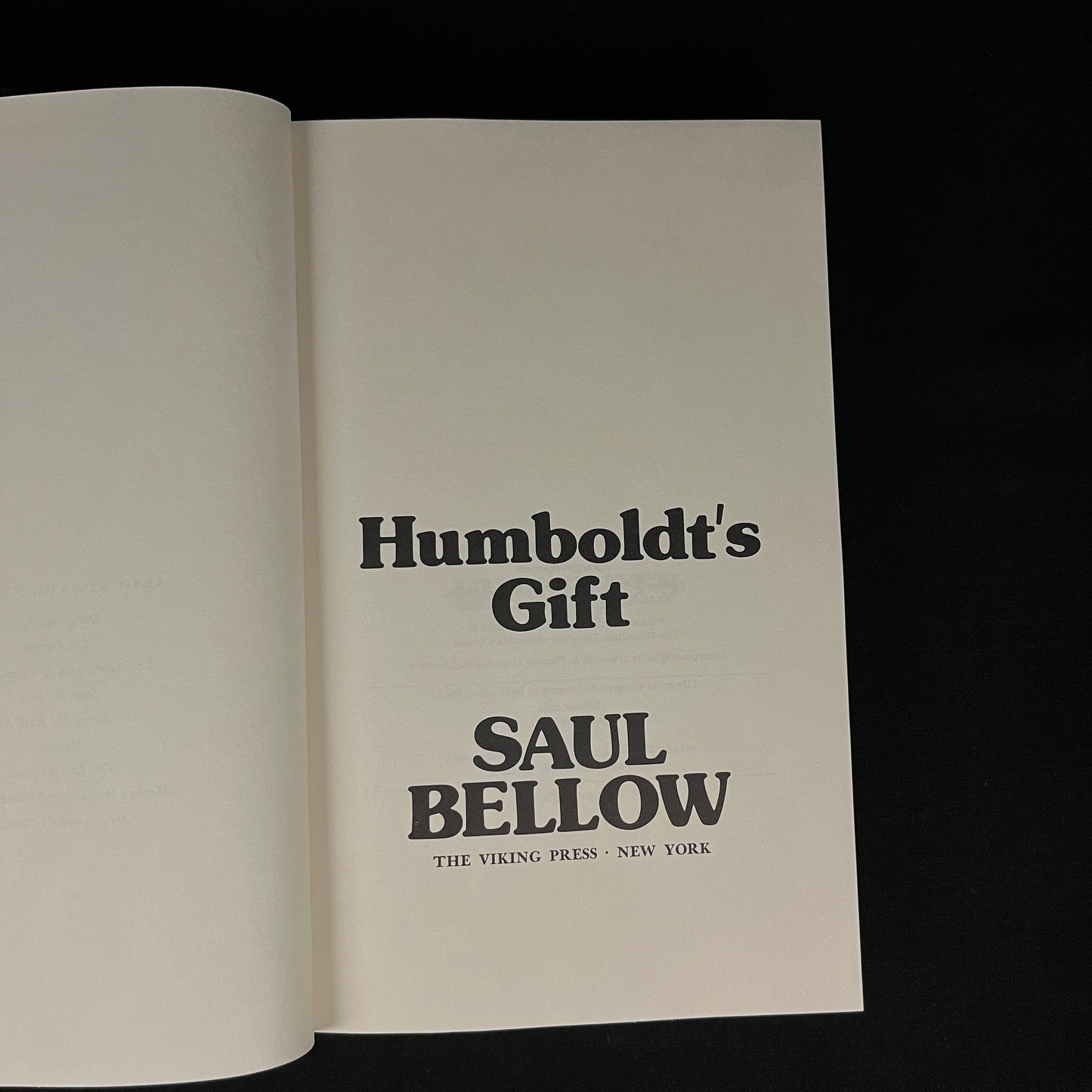 Humboldt’s Gift by Saul Bellow (1975) Vintage Hardcover Book