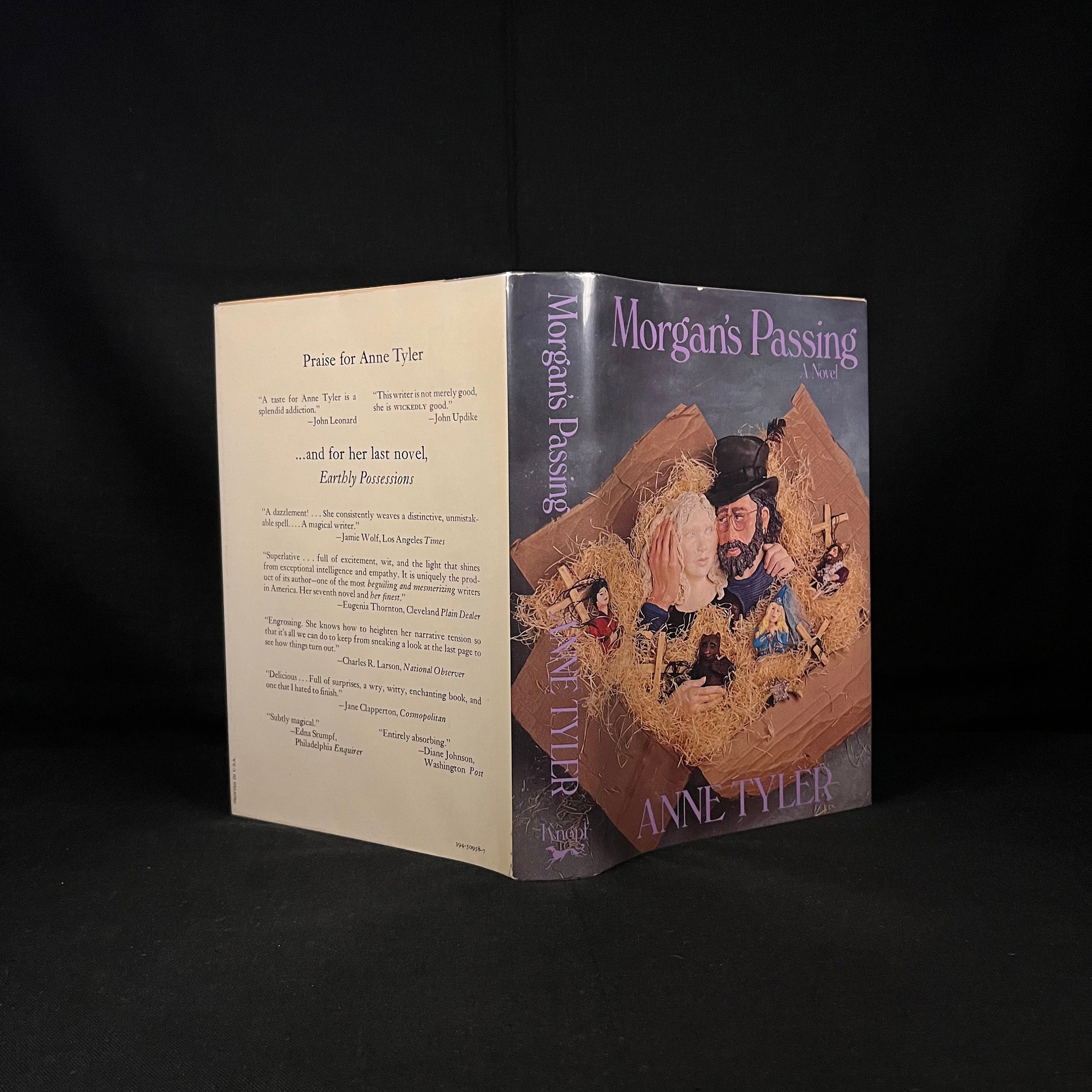 First Printing - Morgan’s Passing: A Novel by Anne Tyler (1980) Vintage Hardcover Book