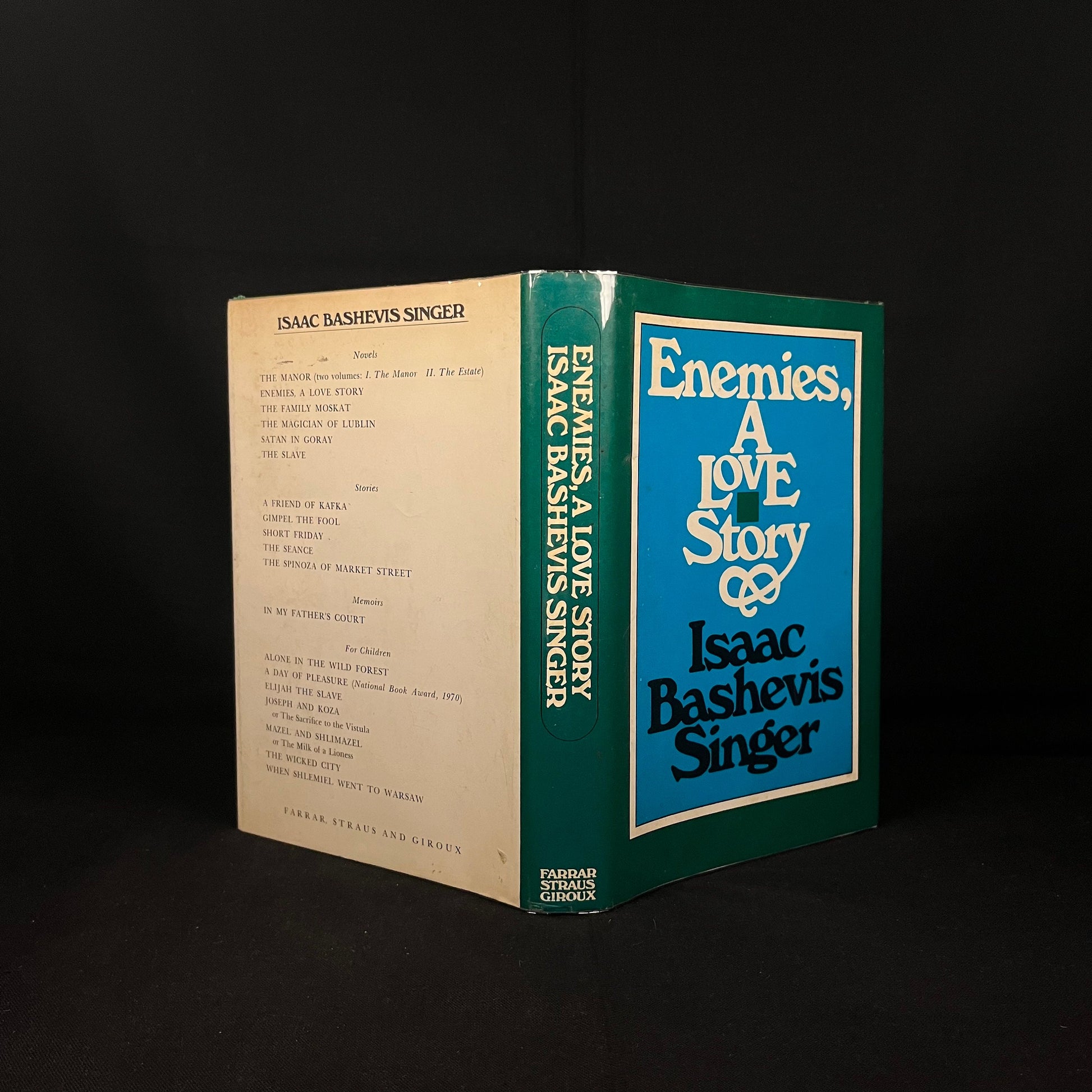 First Printing - Enemies, A Love Story by Isaac Bashevis Singer (1972) Vintage Hardcover Book