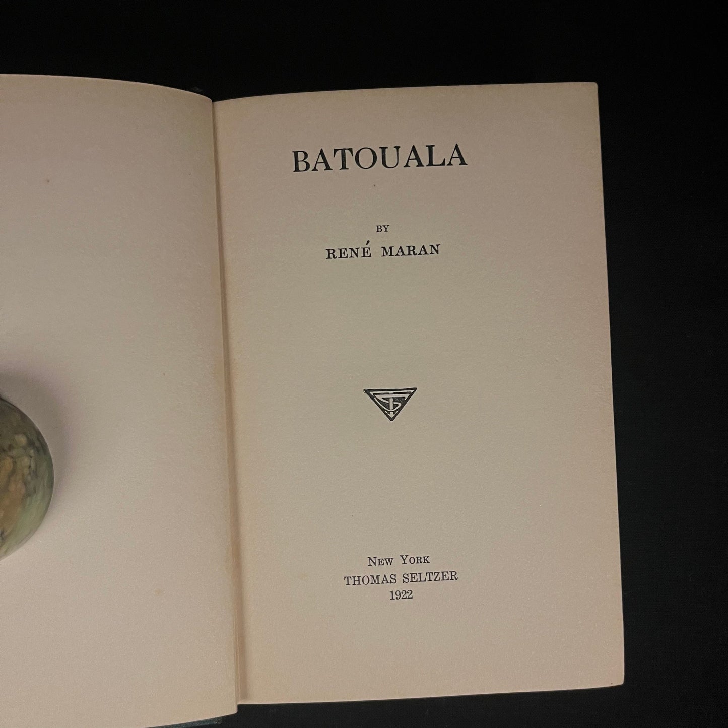 Batouala by Rene Maran (1922) Vintage Hardcover Book