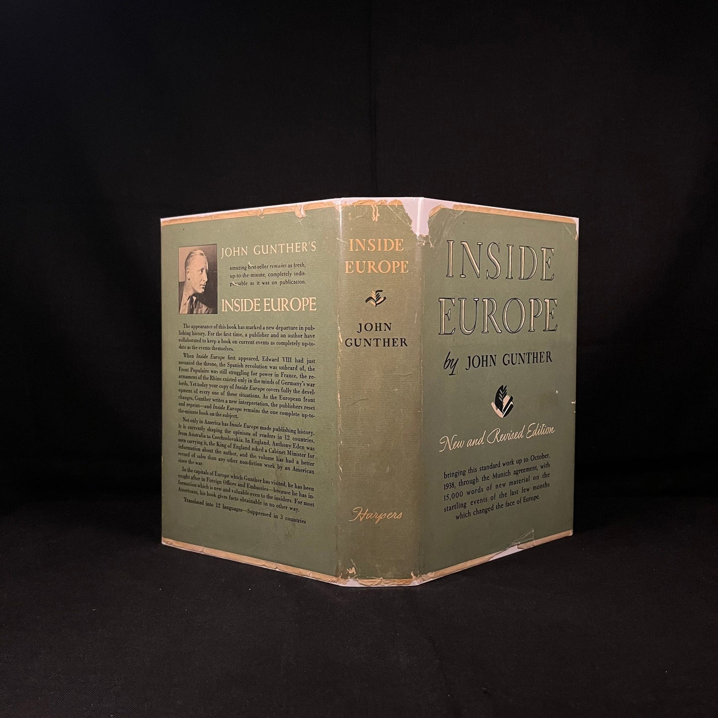 Inside Europe by John Gunther (1938) Vintage Hardcover Book