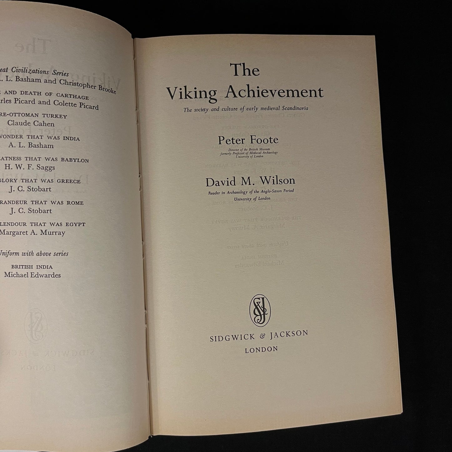 The Viking Achievement by P. G. Foote and D. M. Wilson (1979) Vintage Hardcover Book