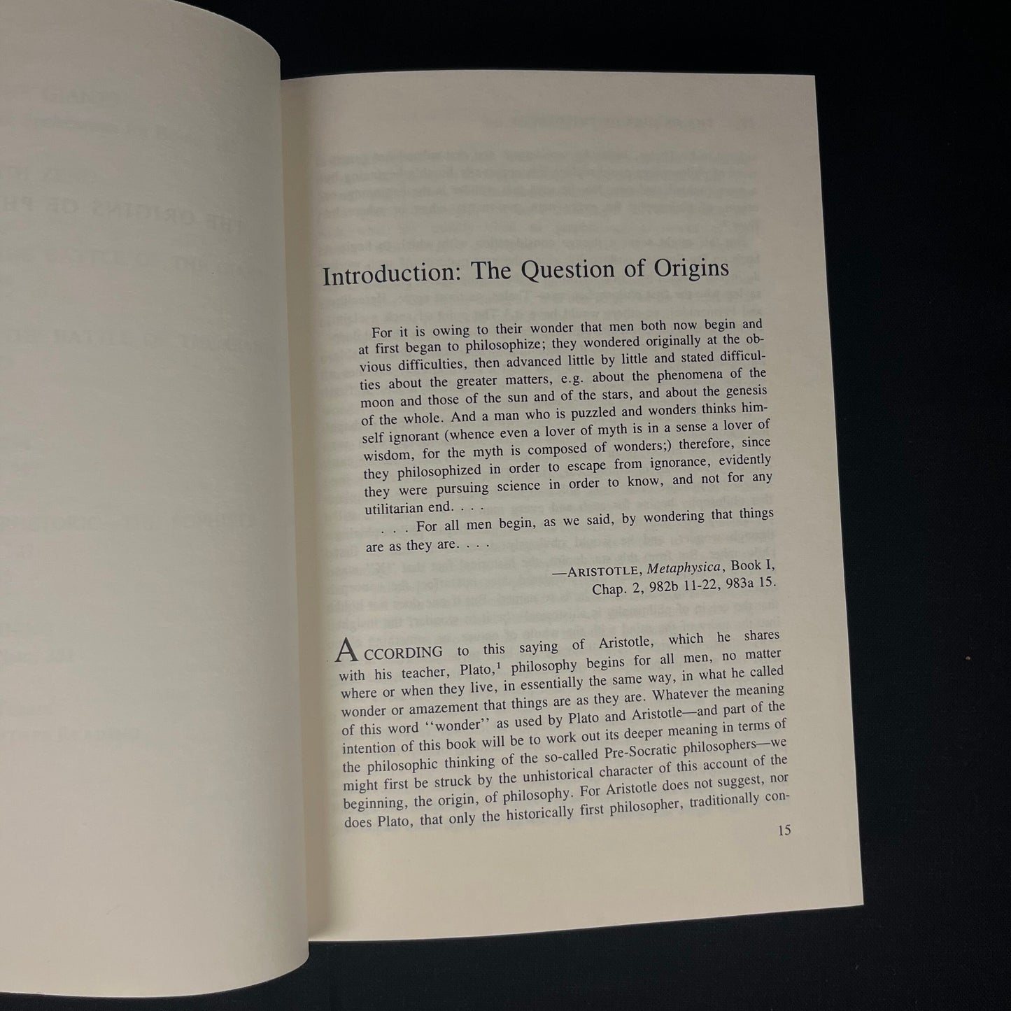 The Origins of Philosophy: The Rise in Myth and the Pre-Socratics by Drew Hyland (1973) Vintage Hardcover Book