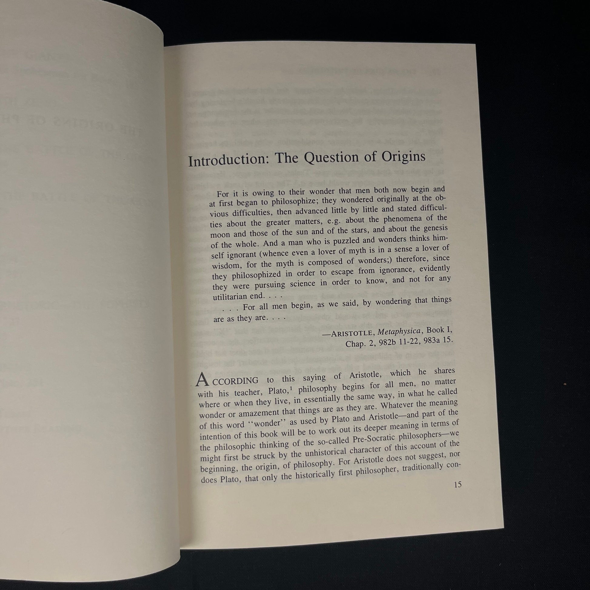 The Origins of Philosophy: The Rise in Myth and the Pre-Socratics by Drew Hyland (1973) Vintage Hardcover Book